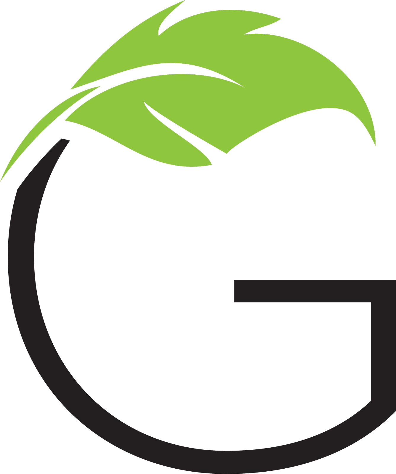 字母g与叶子标志设计元素图片