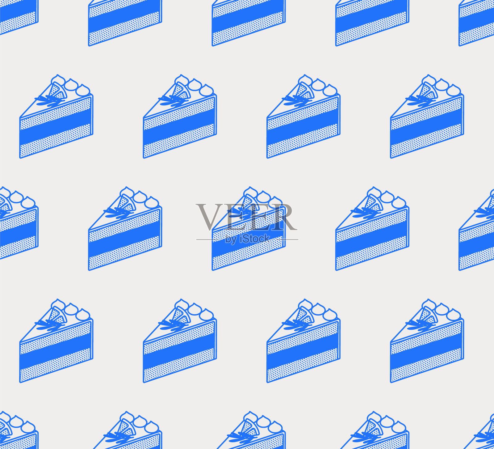 饼的无缝图案。线条艺术，复古。插画图片素材