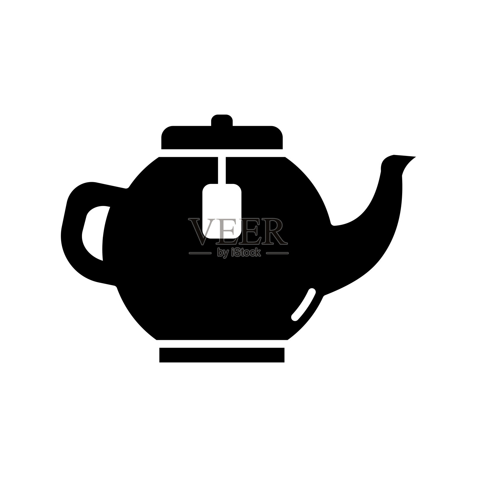 茶壶图标矢量设计模板简单而现代插画图片素材