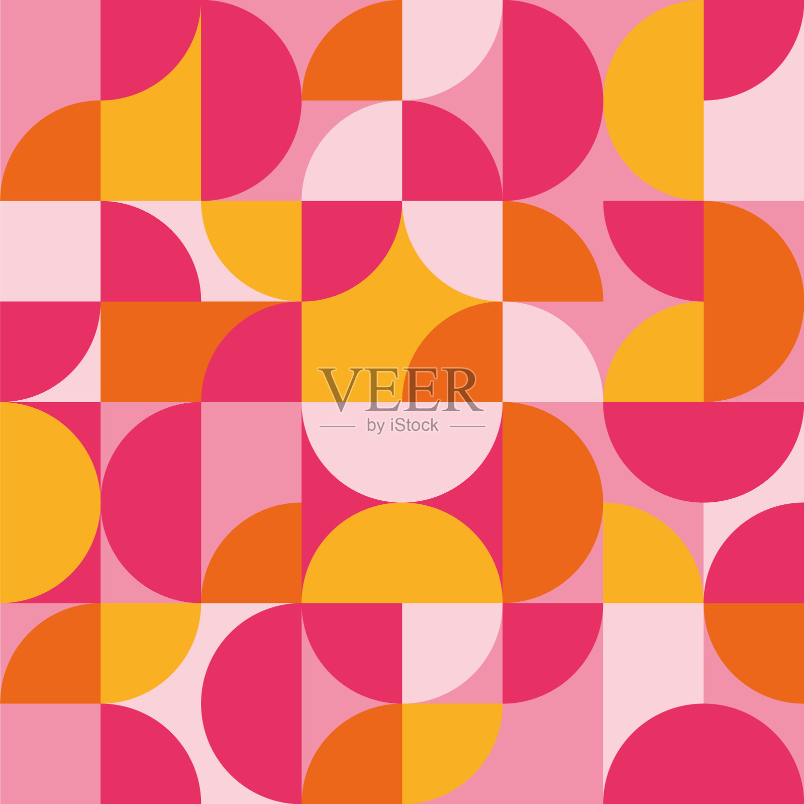 包豪斯无缝图案，抽象设计插画图片素材