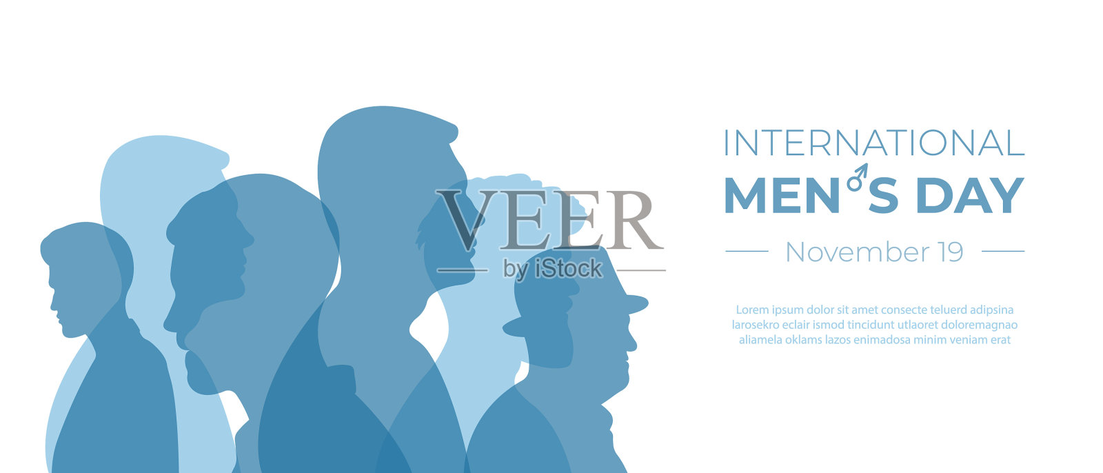 国际男人日插画图片素材