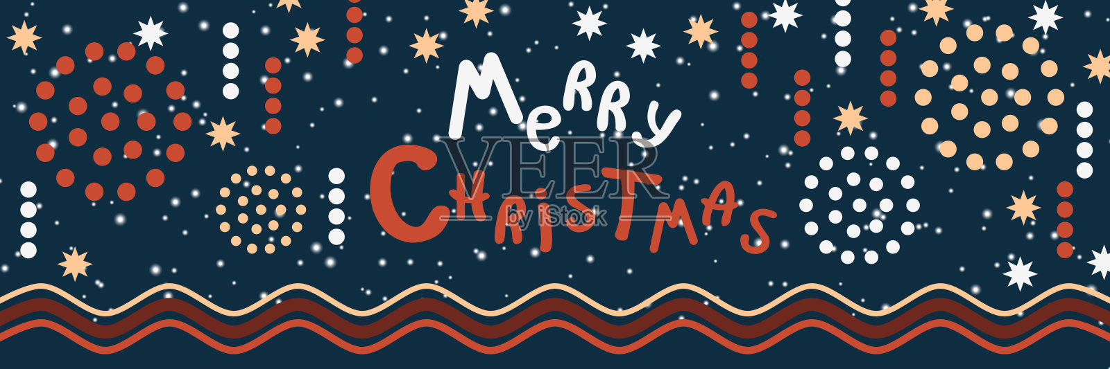 圣诞快乐，新年快乐矢量横幅设计插画图片素材