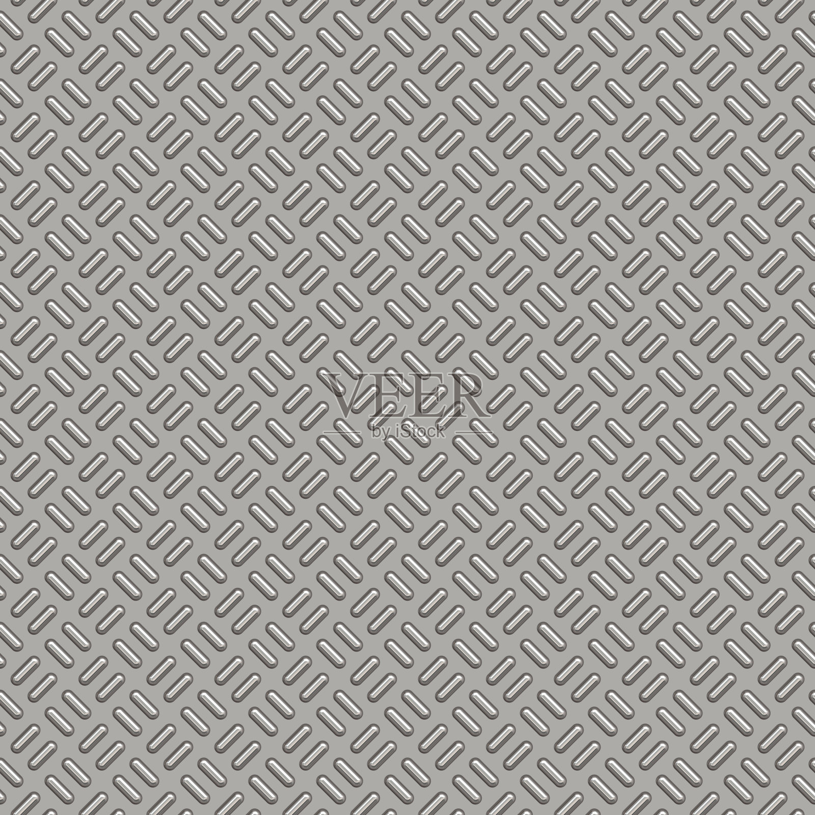 凹凸金属，无缝背景。无缝高分辨率(8000x8000)纹理的金属墙或地板。铁菱形板行业逼真无缝花纹。光栅插图。插画图片素材