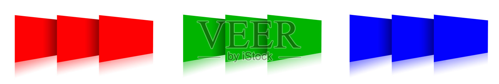 RGB为演示文稿布局和设计插入报告或屏幕截图空白模板红、绿、蓝(RGB)。插画图片素材