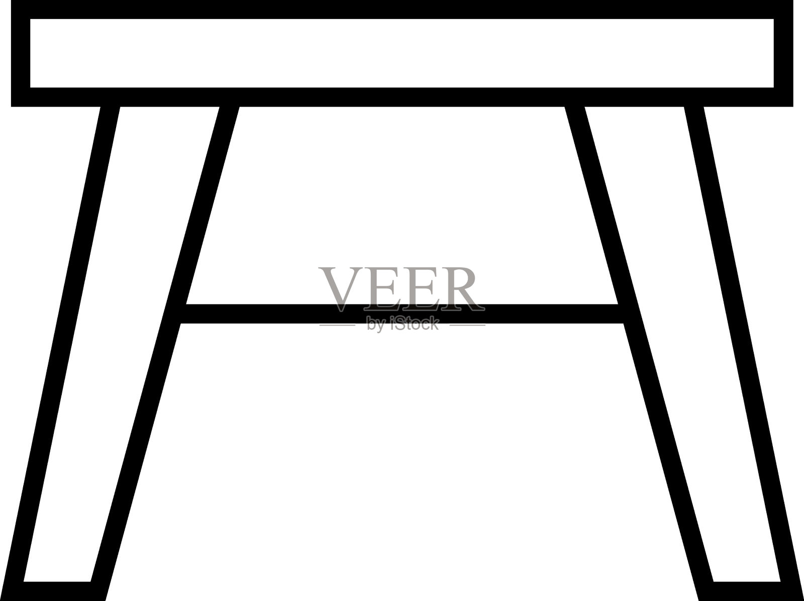 表广告简单提纲标志。适用于书店、商店、商铺。可编辑的笔画在极简主义的轮廓风格。设计符号插画图片素材