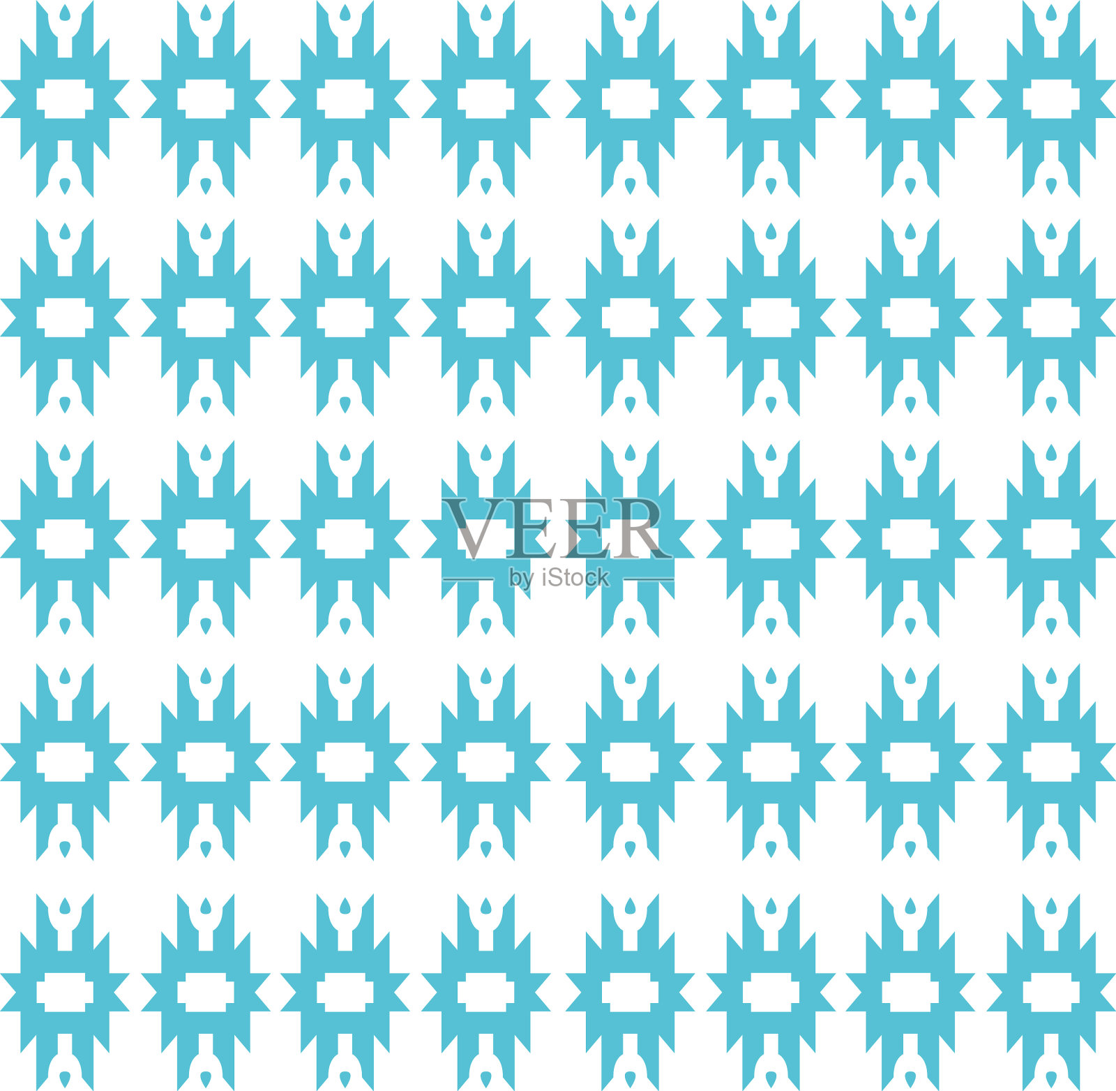 蓝色豪华花纹质感墙面插画图片素材