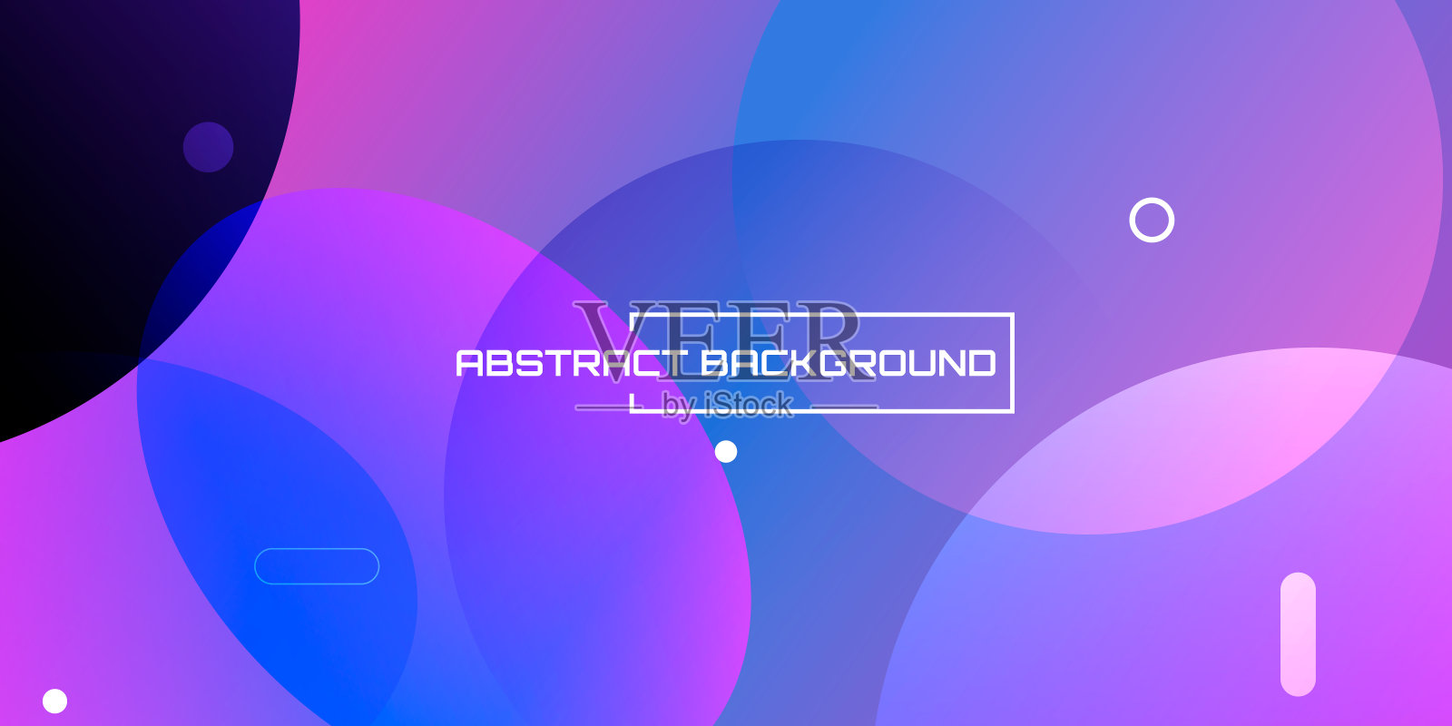 现代深蓝紫色渐变几何圆形抽象的背景设计插画图片素材