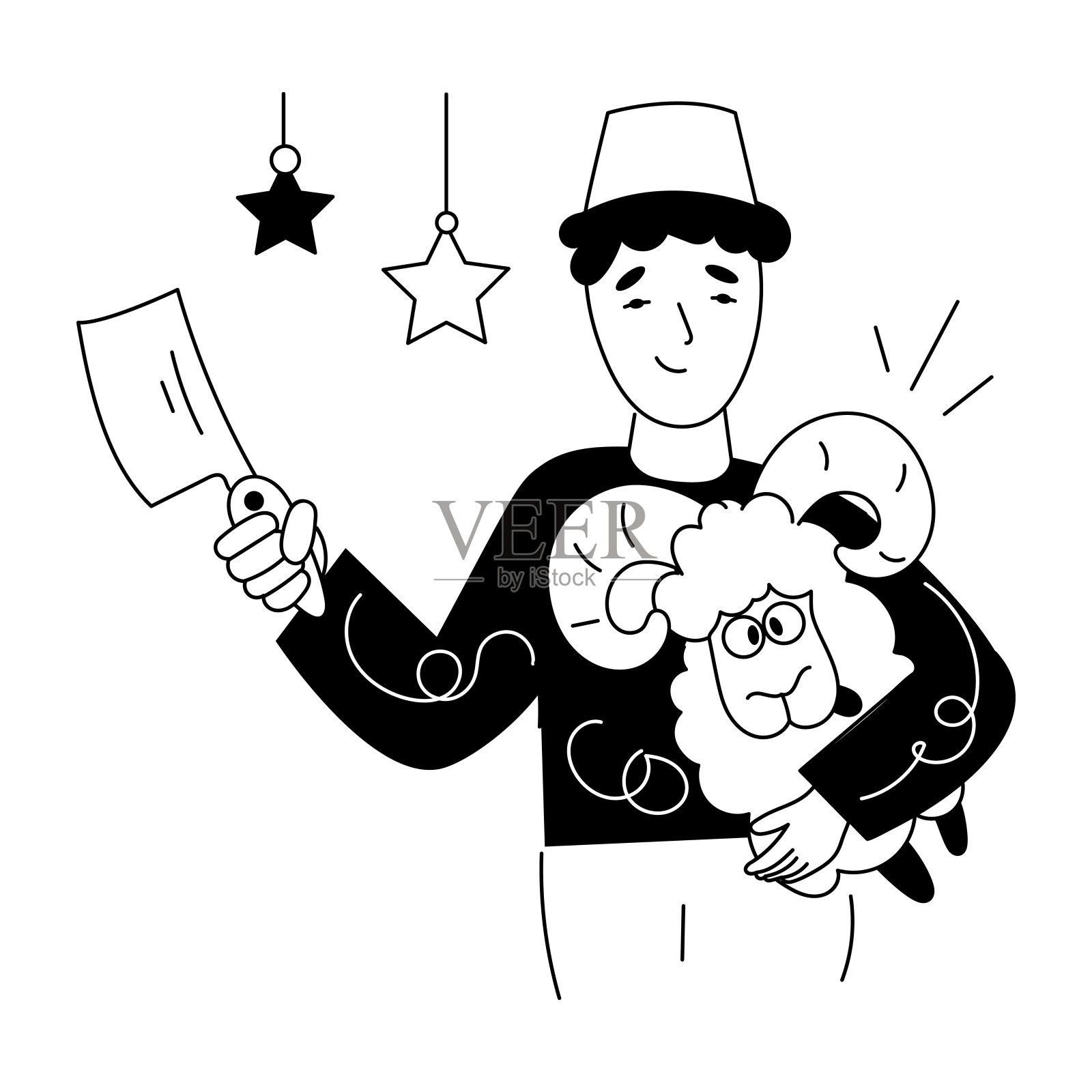 屠夫插画图片素材