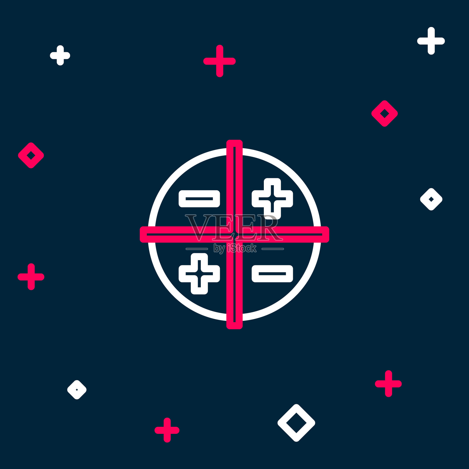 线XYZ坐标系统图标孤立的蓝色背景。用于图形统计显示的XYZ轴。色彩缤纷的轮廓概念。向量插画图片素材