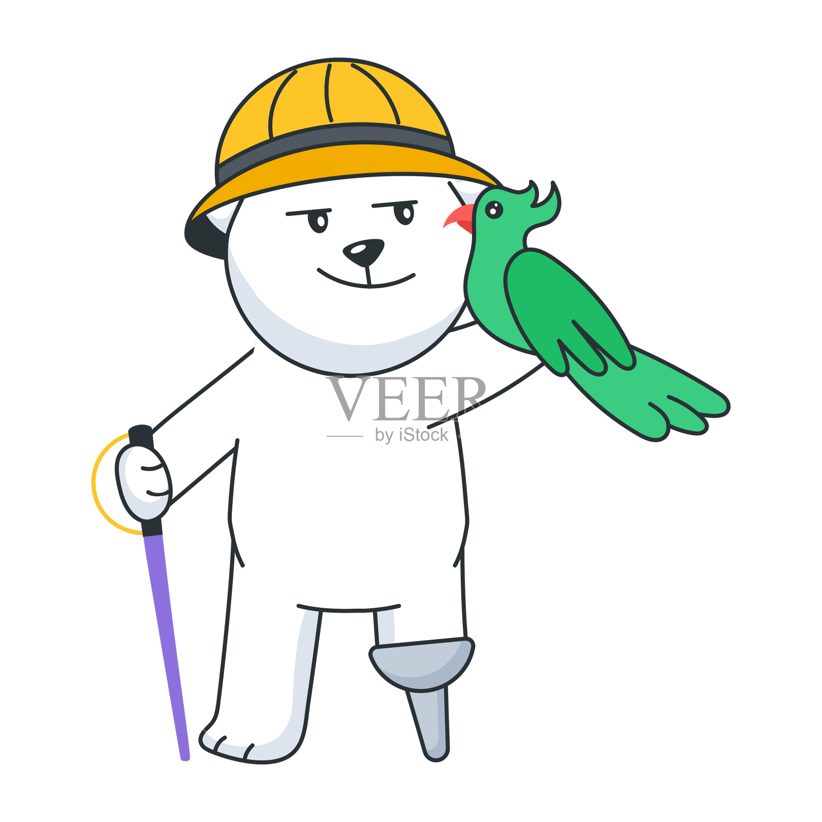 徒步旅行的泰迪设计元素图片