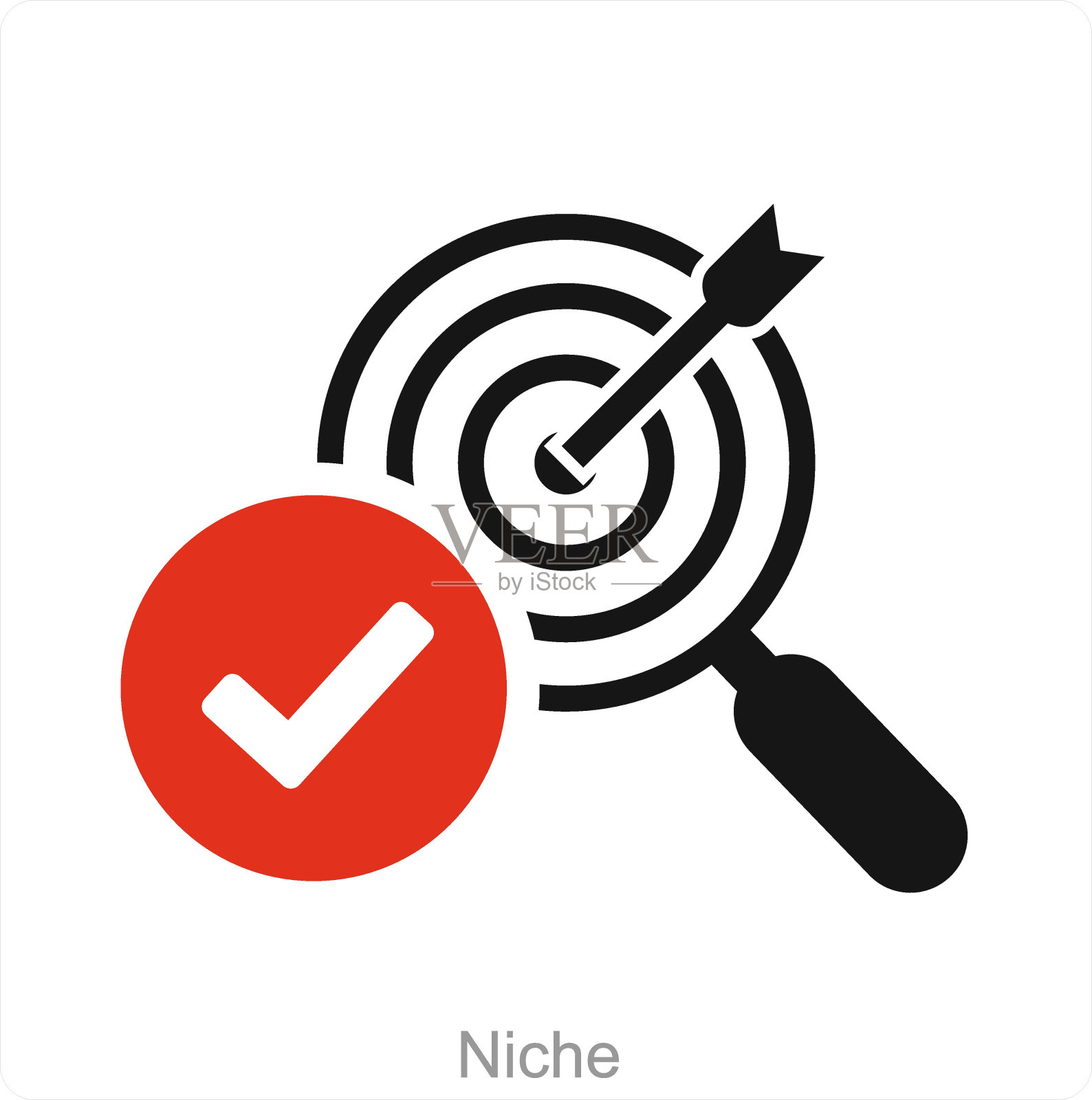 利基和目标图标概念插画图片素材