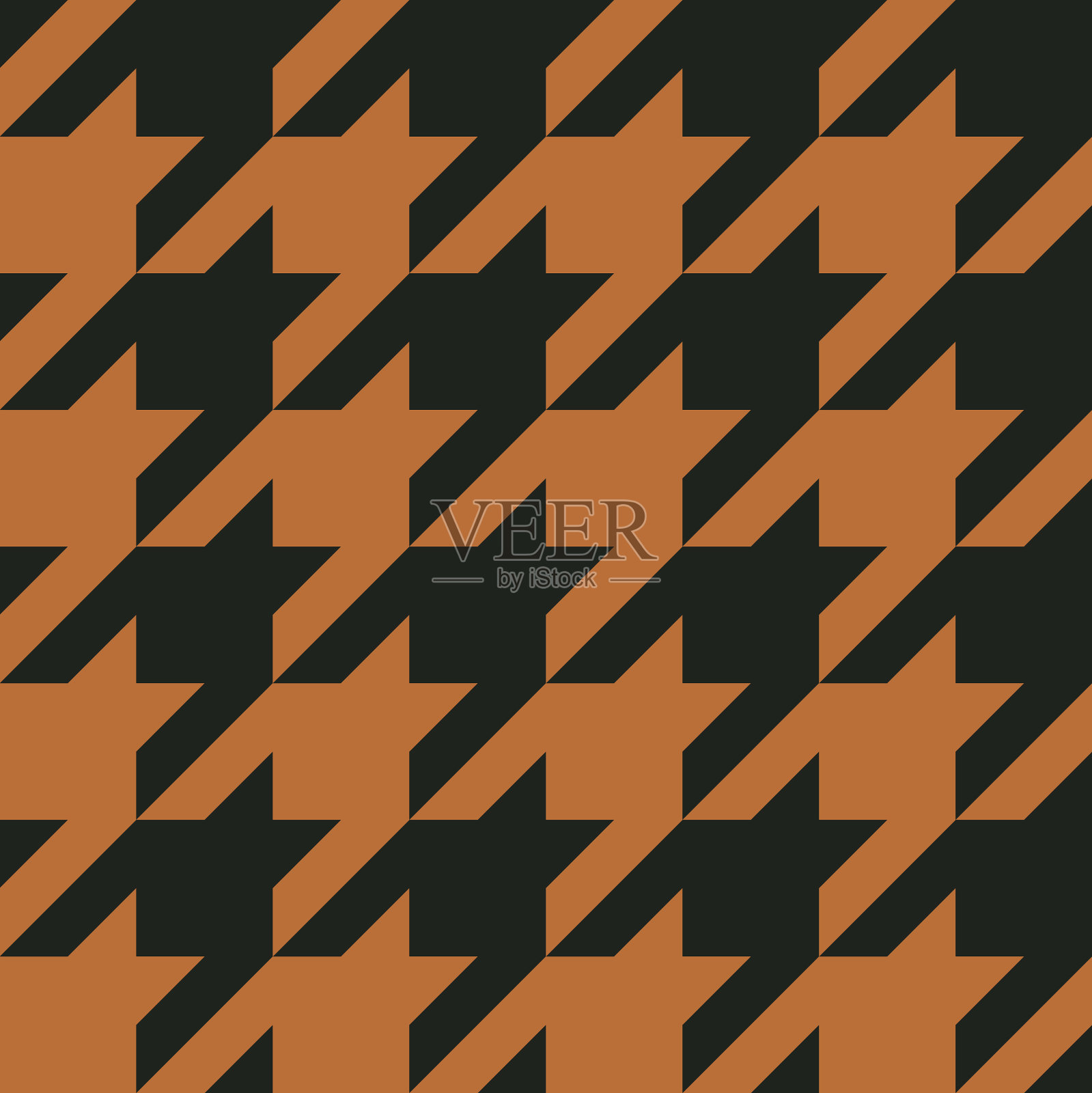无缝犬牙纹理棕色格子插画图片素材