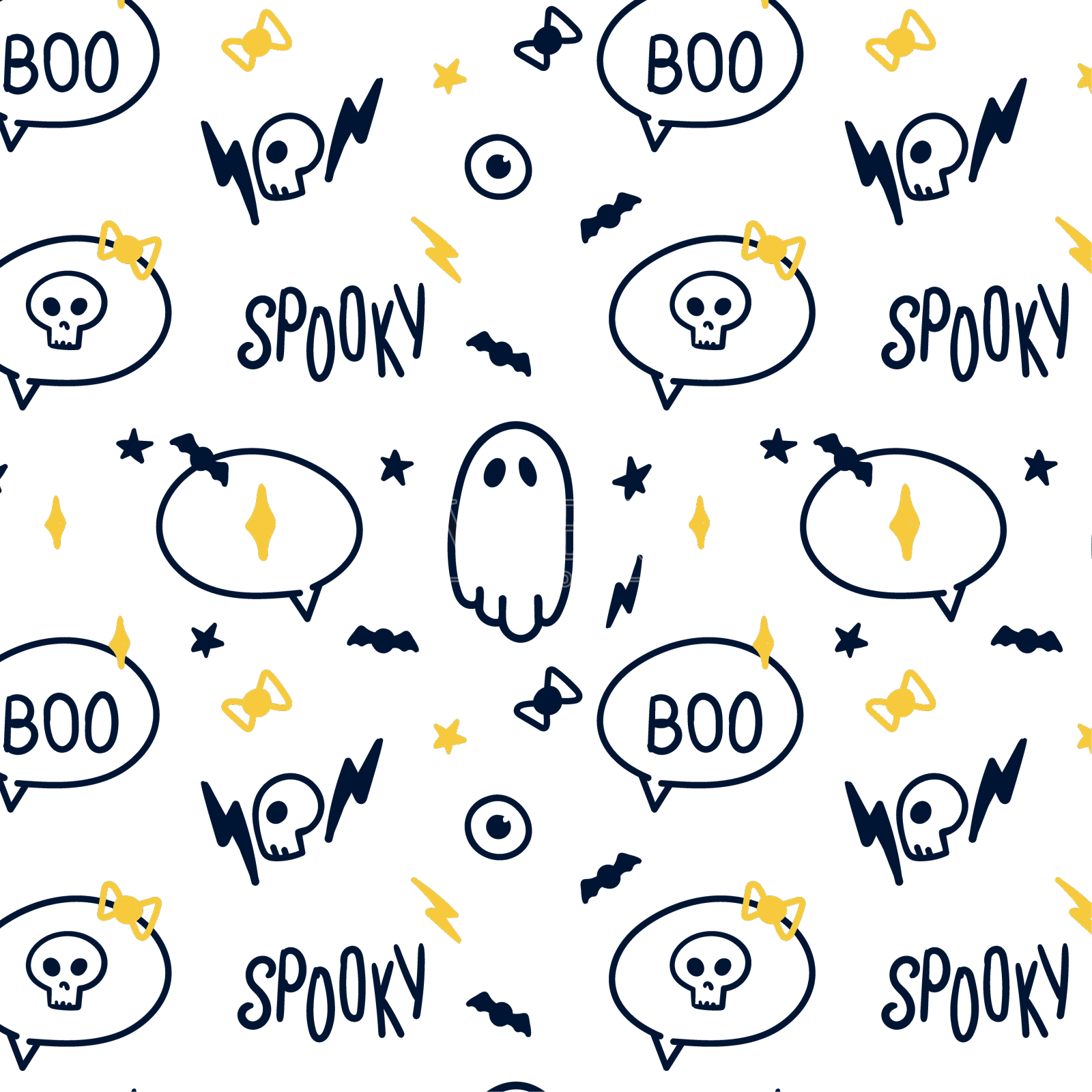 万圣节图案鬼魂文字蝙蝠上一个设计元素图片