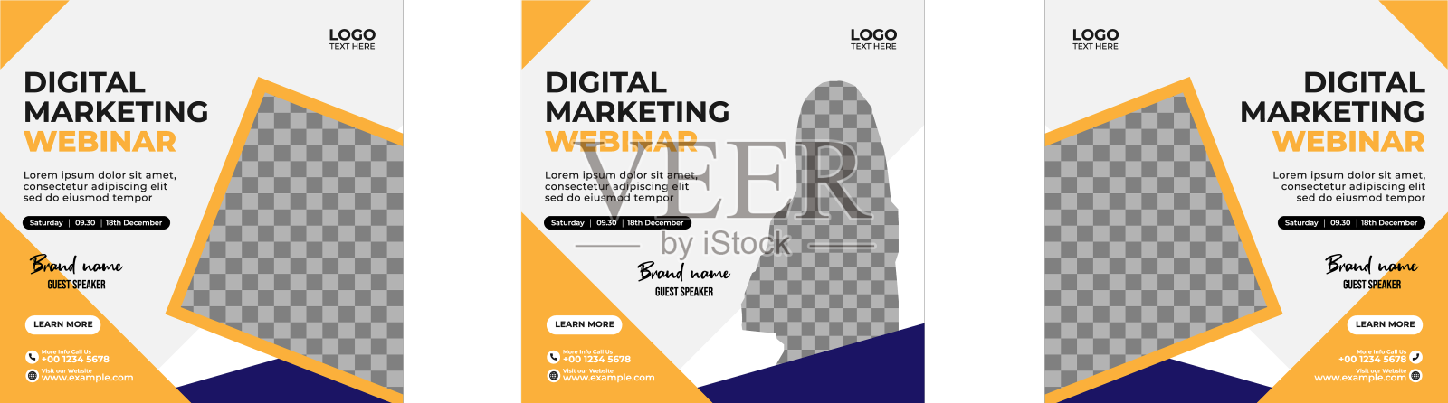 数字商业营销社交媒体帖子设计元素图片