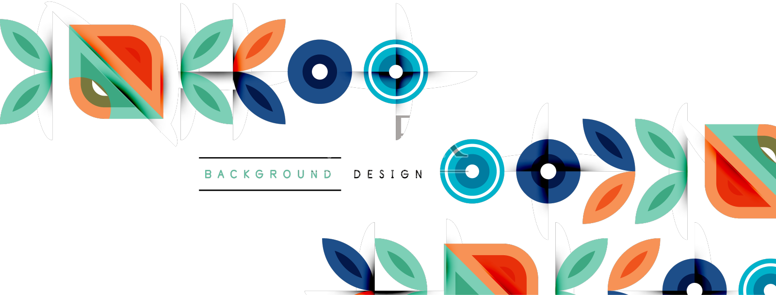 彩色三角形和圆形抽象的背景设计元素图片