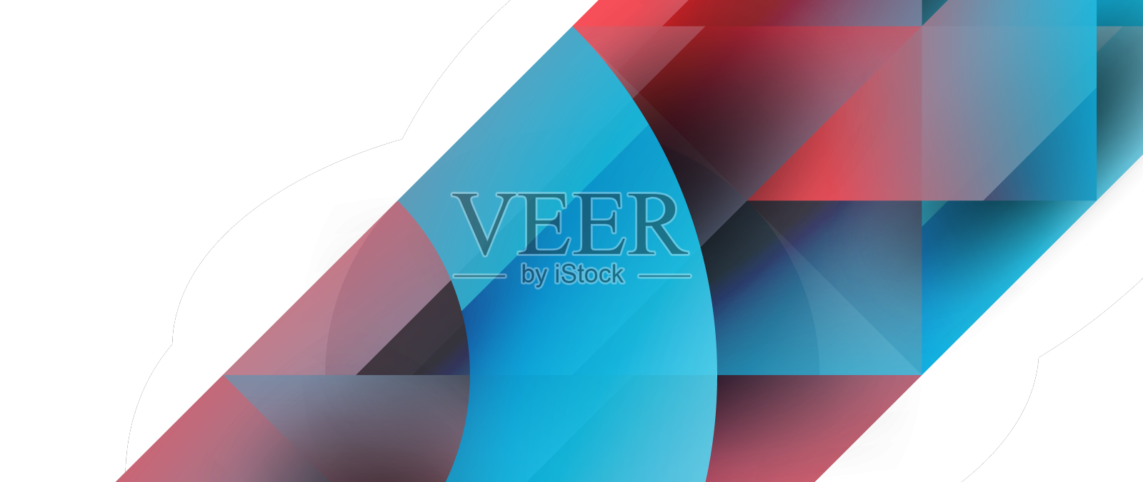 几何融合-抽象和谐的三角形设计元素图片