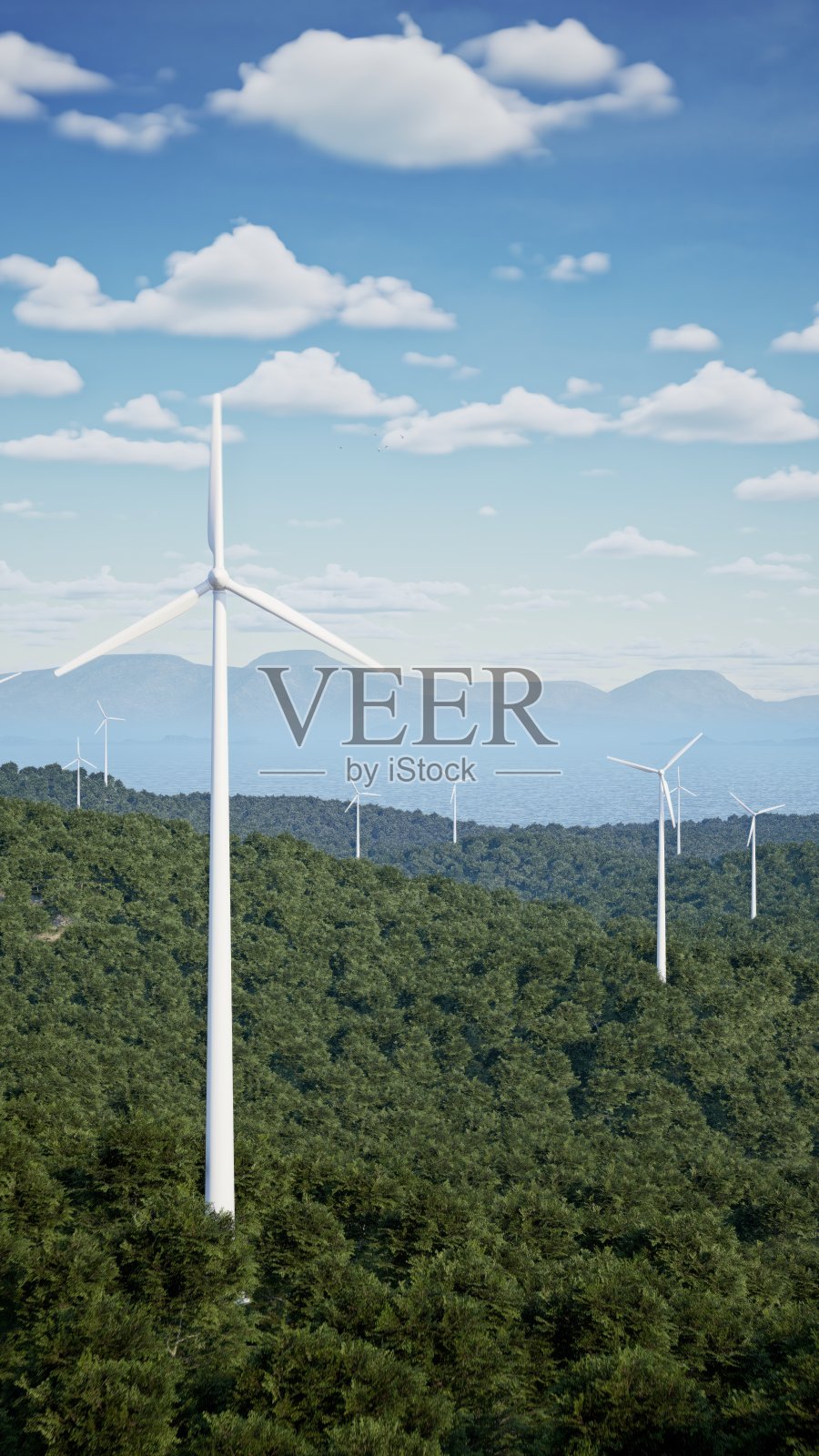 风车发电站照片摄影图片