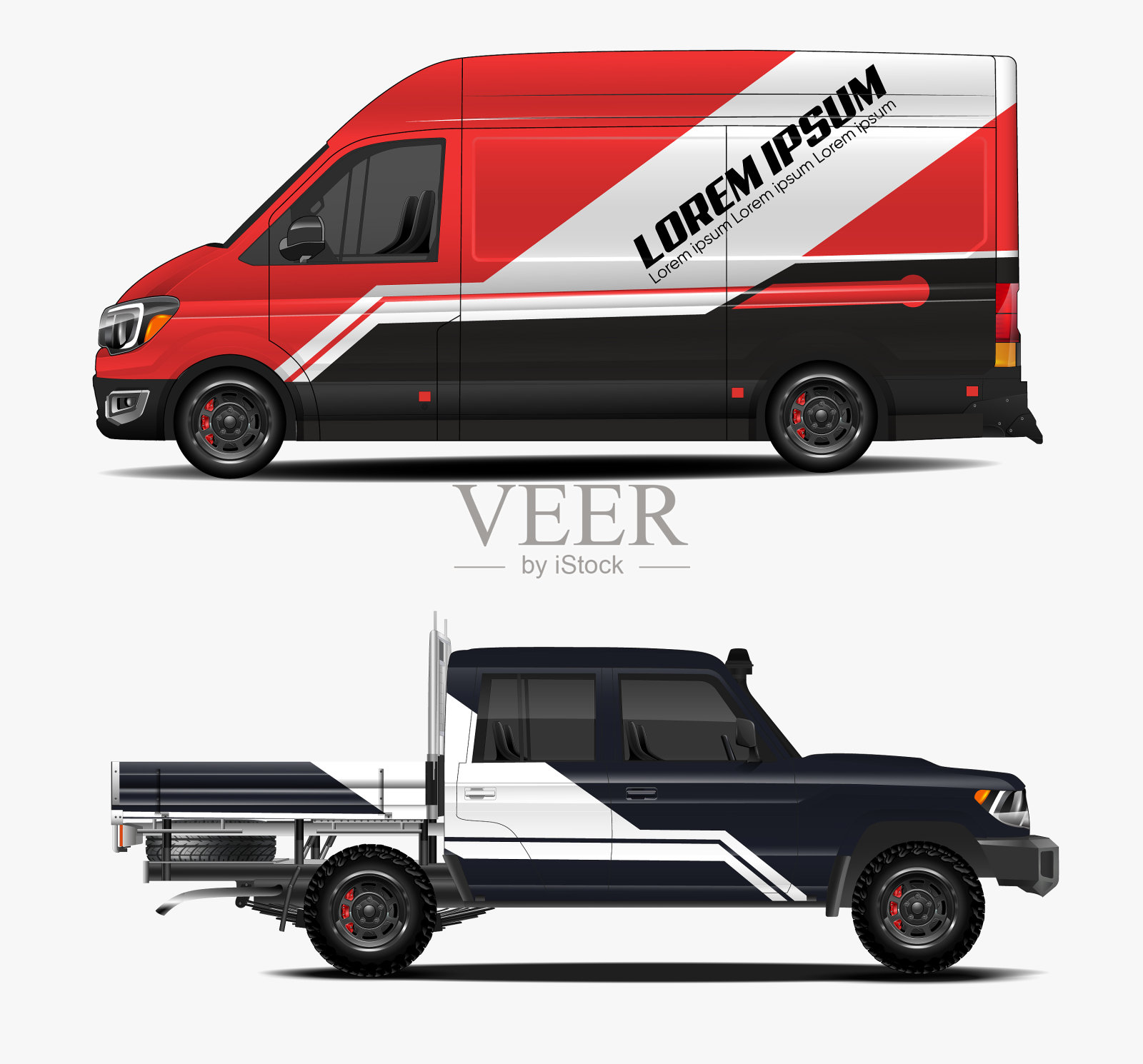 汽车包装设计概念包装车辆插画图片素材