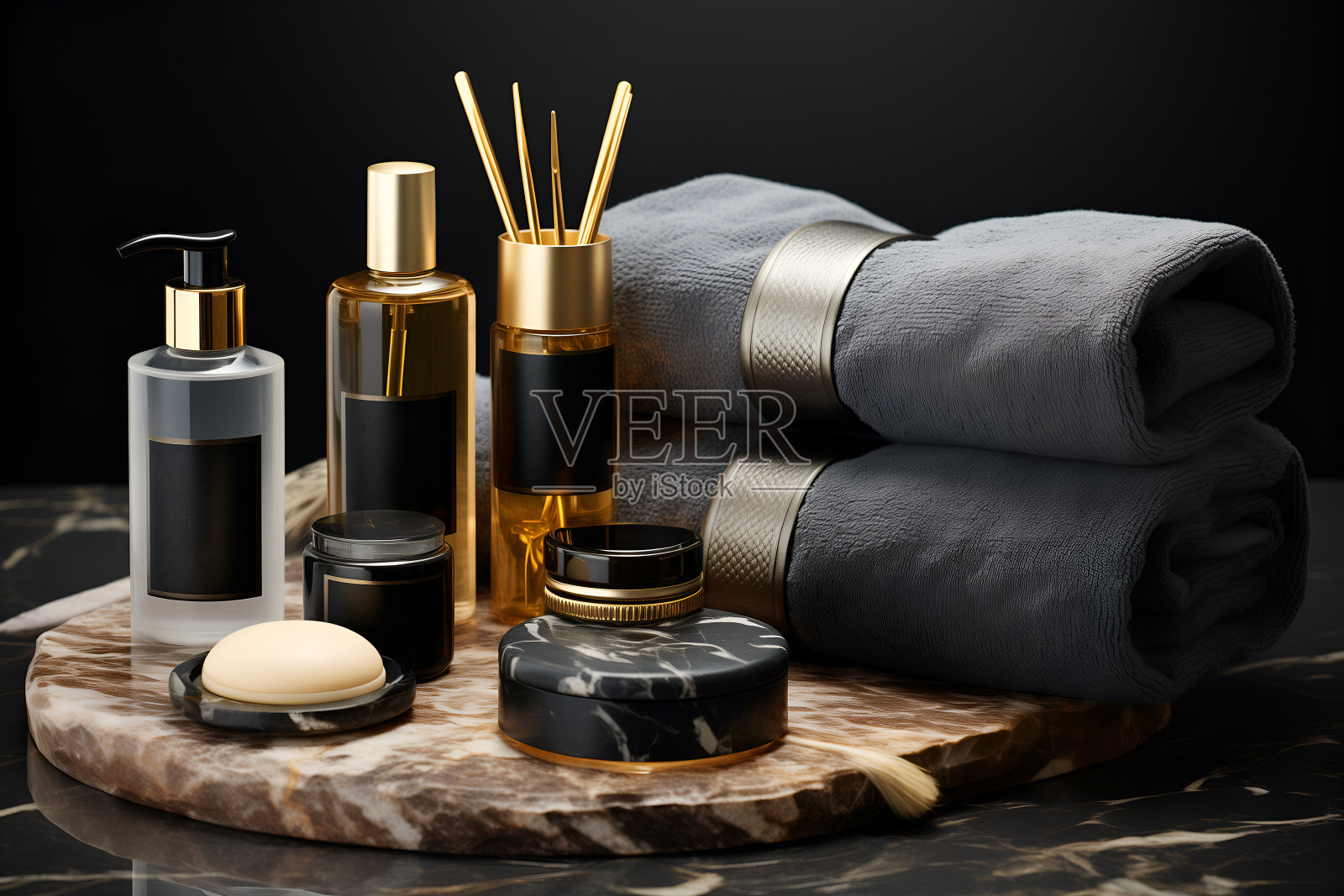 模拟包装化妆品和设施情绪基调板照片摄影图片