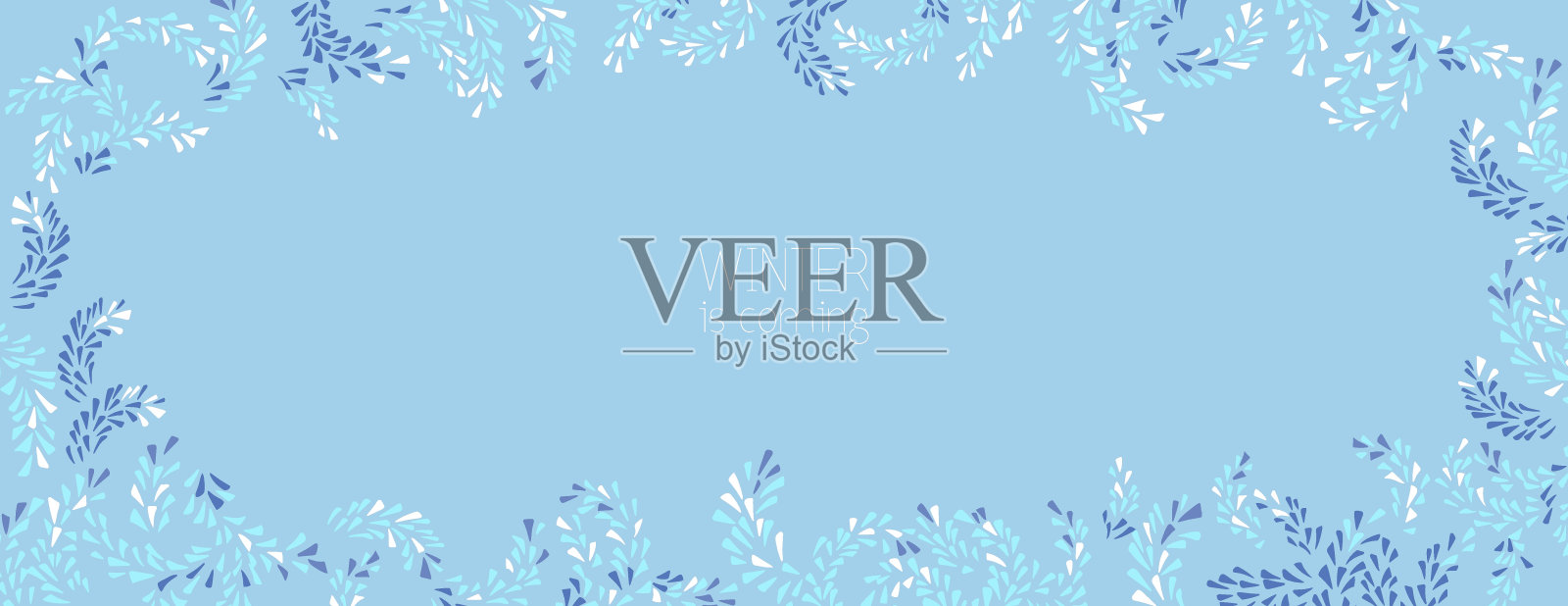 banner_Christmas_black_蓝色插画图片素材