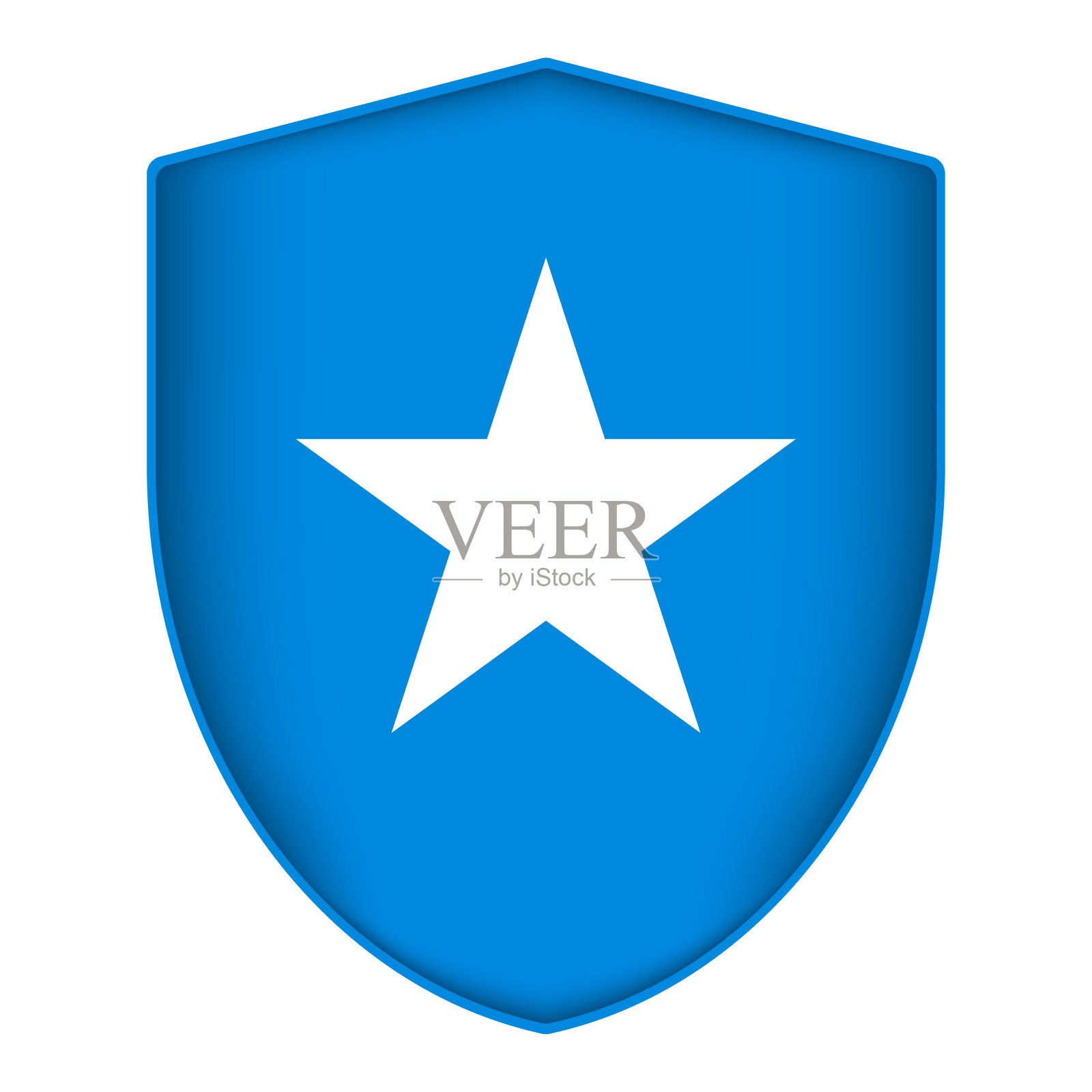 索马里群岛的盾形旗帜。矢量插图。插画图片素材