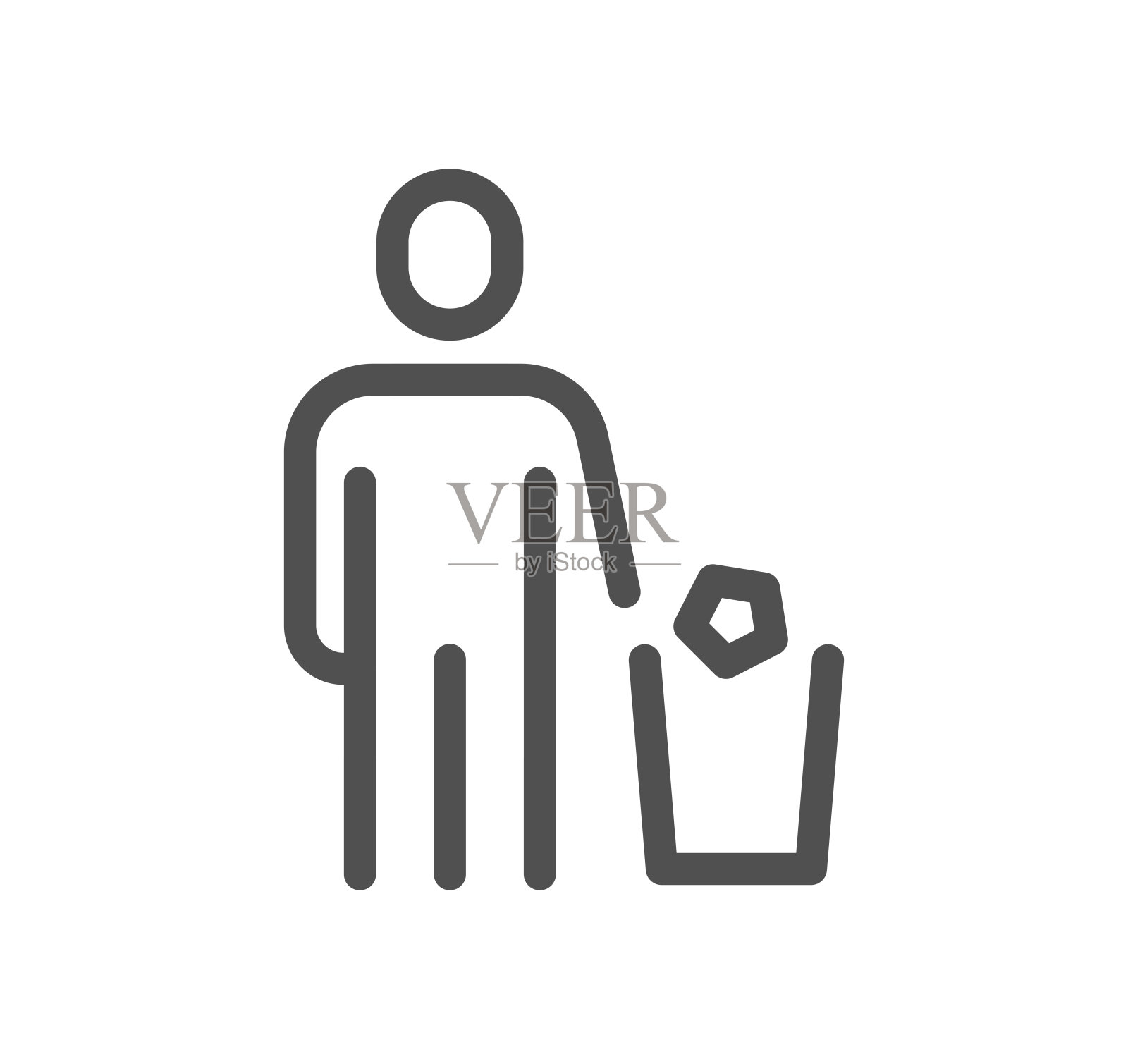 垃圾相关图标。插画图片素材