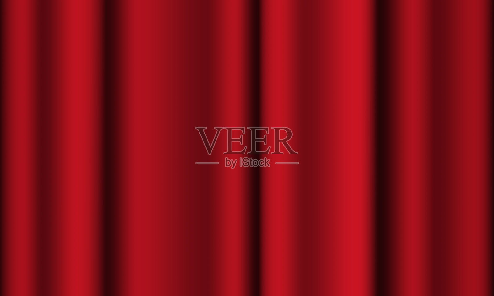 红色的窗帘插画图片素材