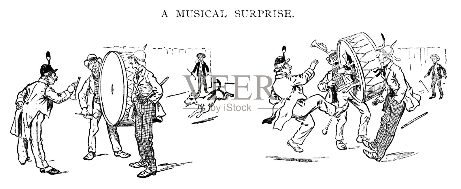 采购产品乐队主题，漫画，卡通，漫画，幽默插画图片素材