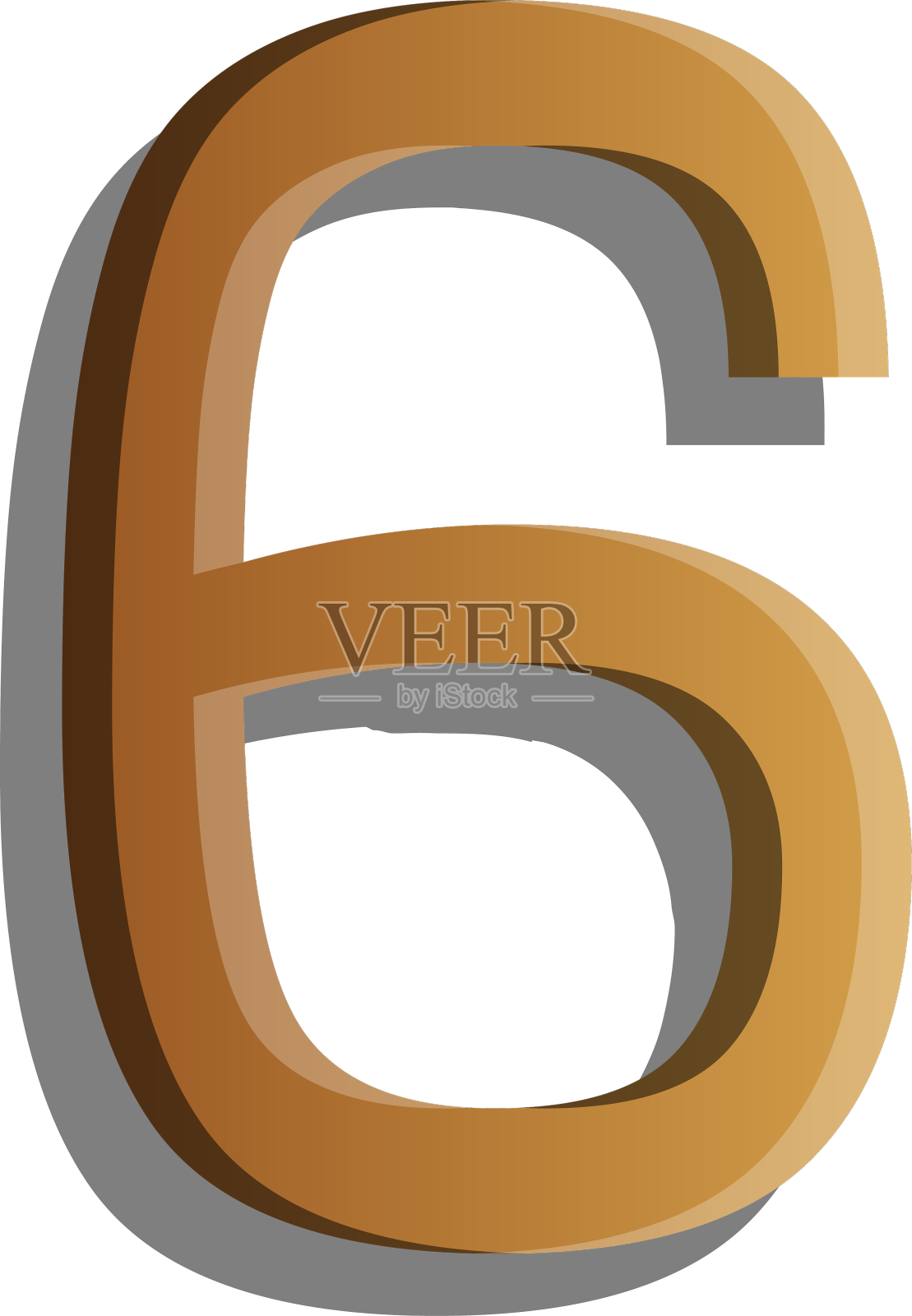 金色的六字形固体符号设计元素图片