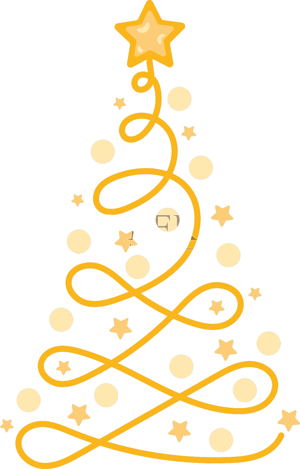 闪亮的圣诞树设计元素图片