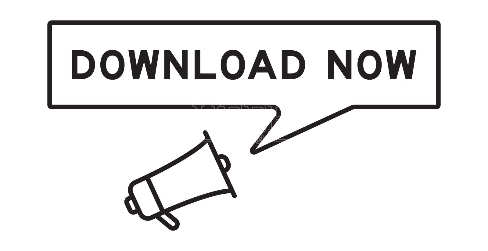 扩音器图标与语音泡沫在word设计元素图片