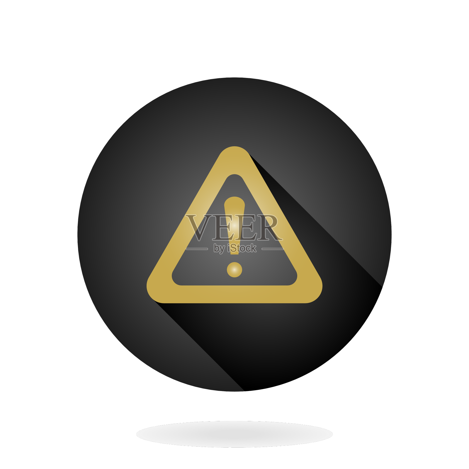 现代感叹号图标在圆圈设计元素图片