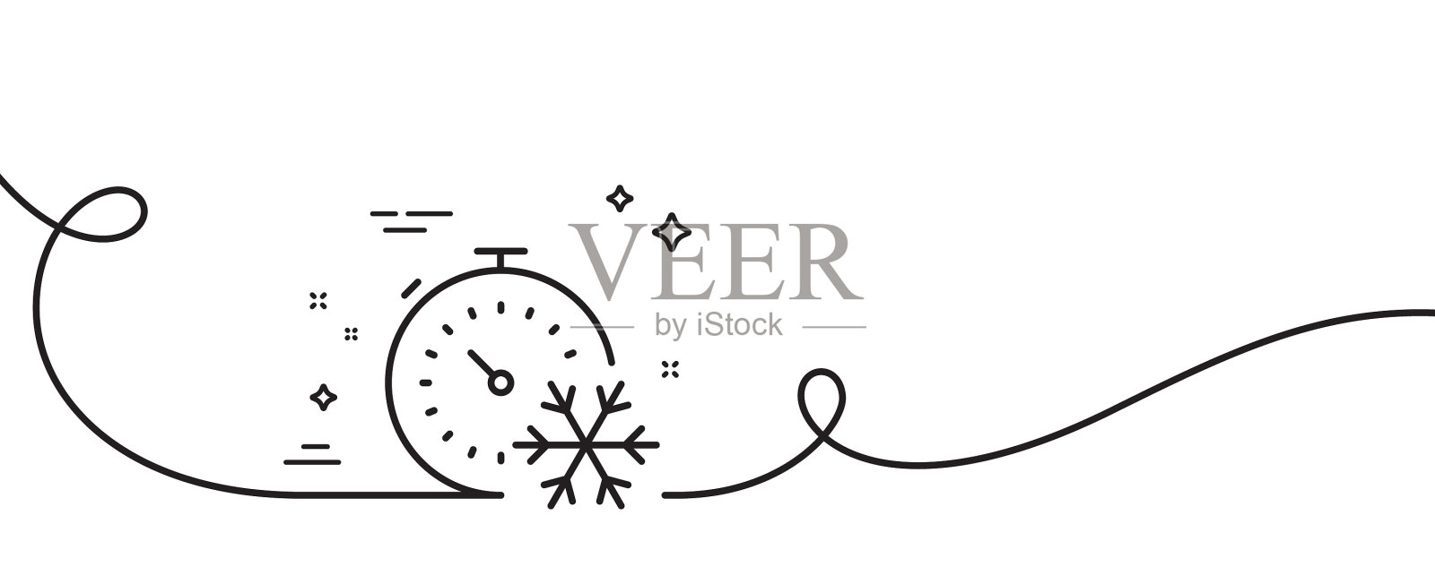 冷冻计时器线图标ac冷温度标志插画图片素材