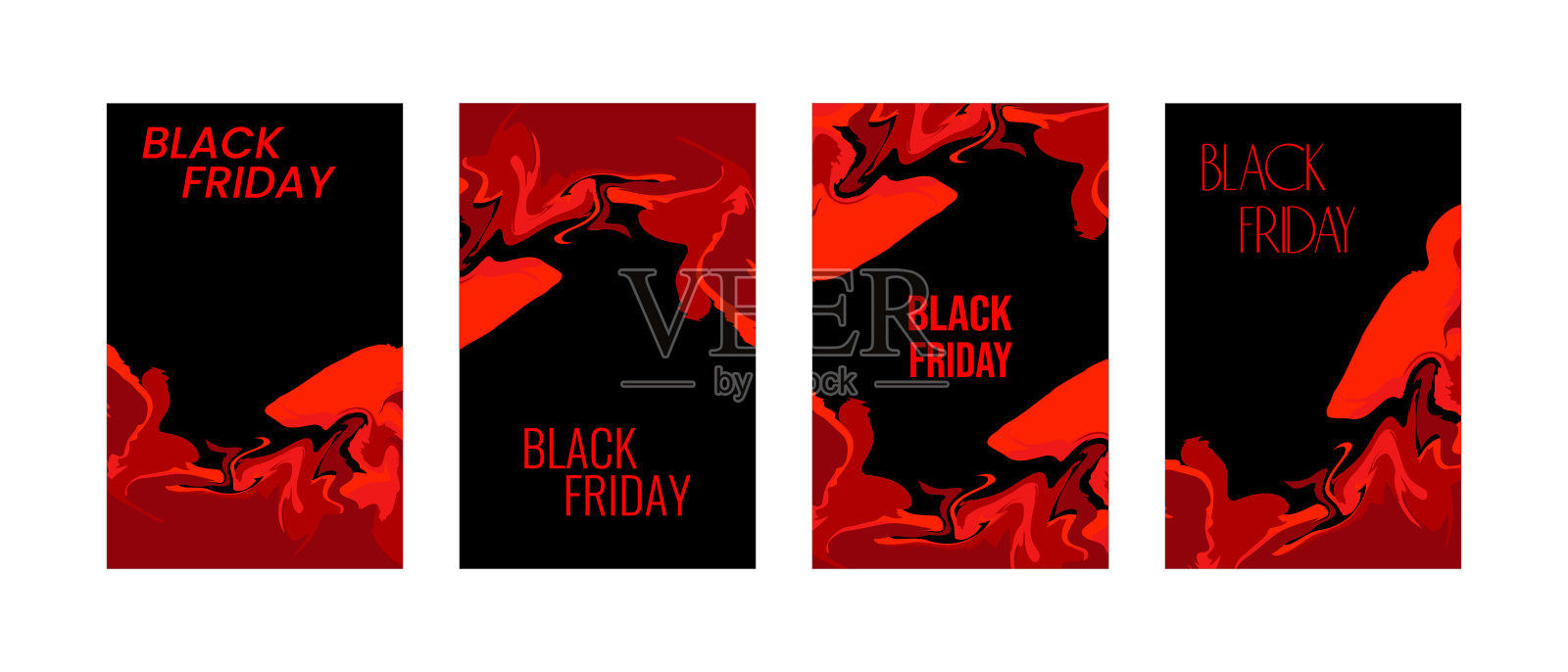 黑色星期五促销传单或封面设计元素图片