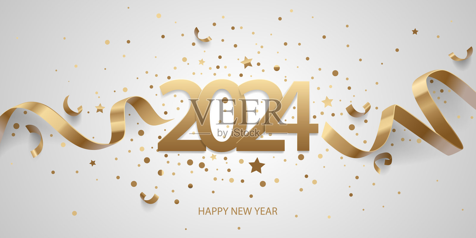 2024年新年快乐插画图片素材