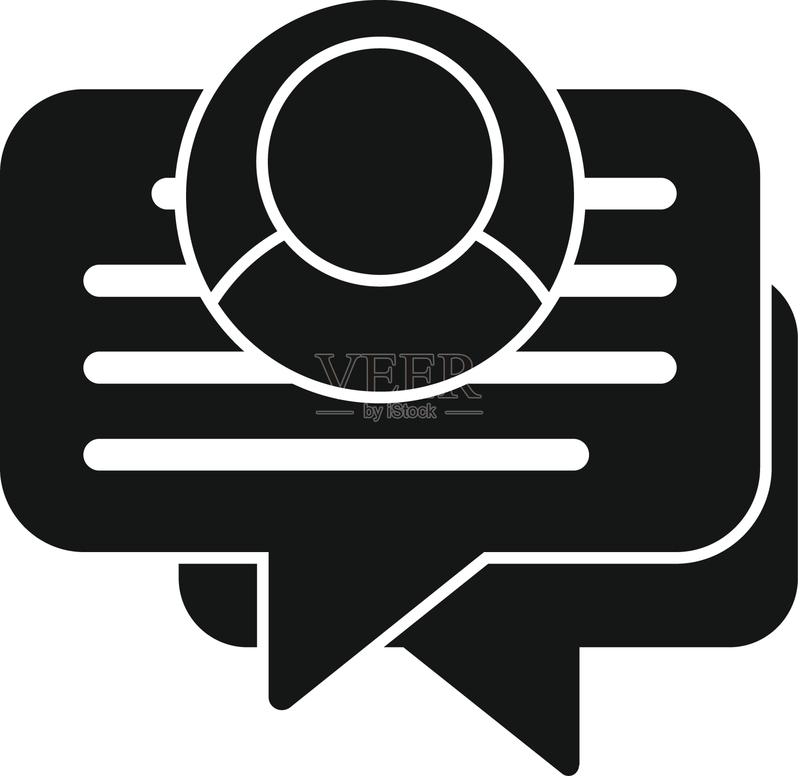 聊天图标简单的社交媒体设计元素图片