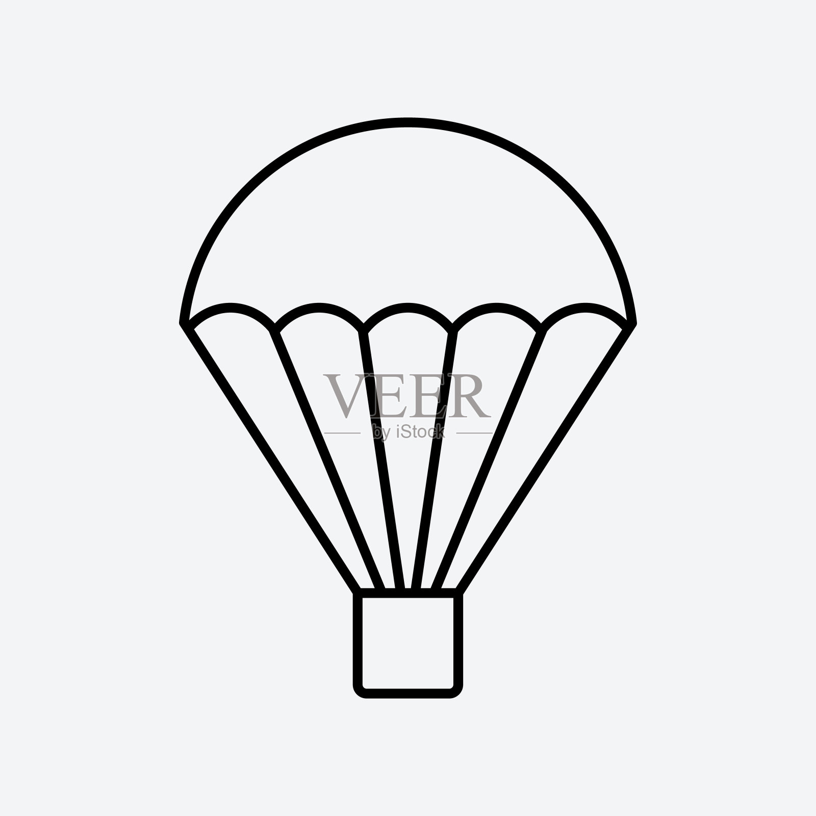 气球图标矢量插图。可编辑的中风。插画图片素材