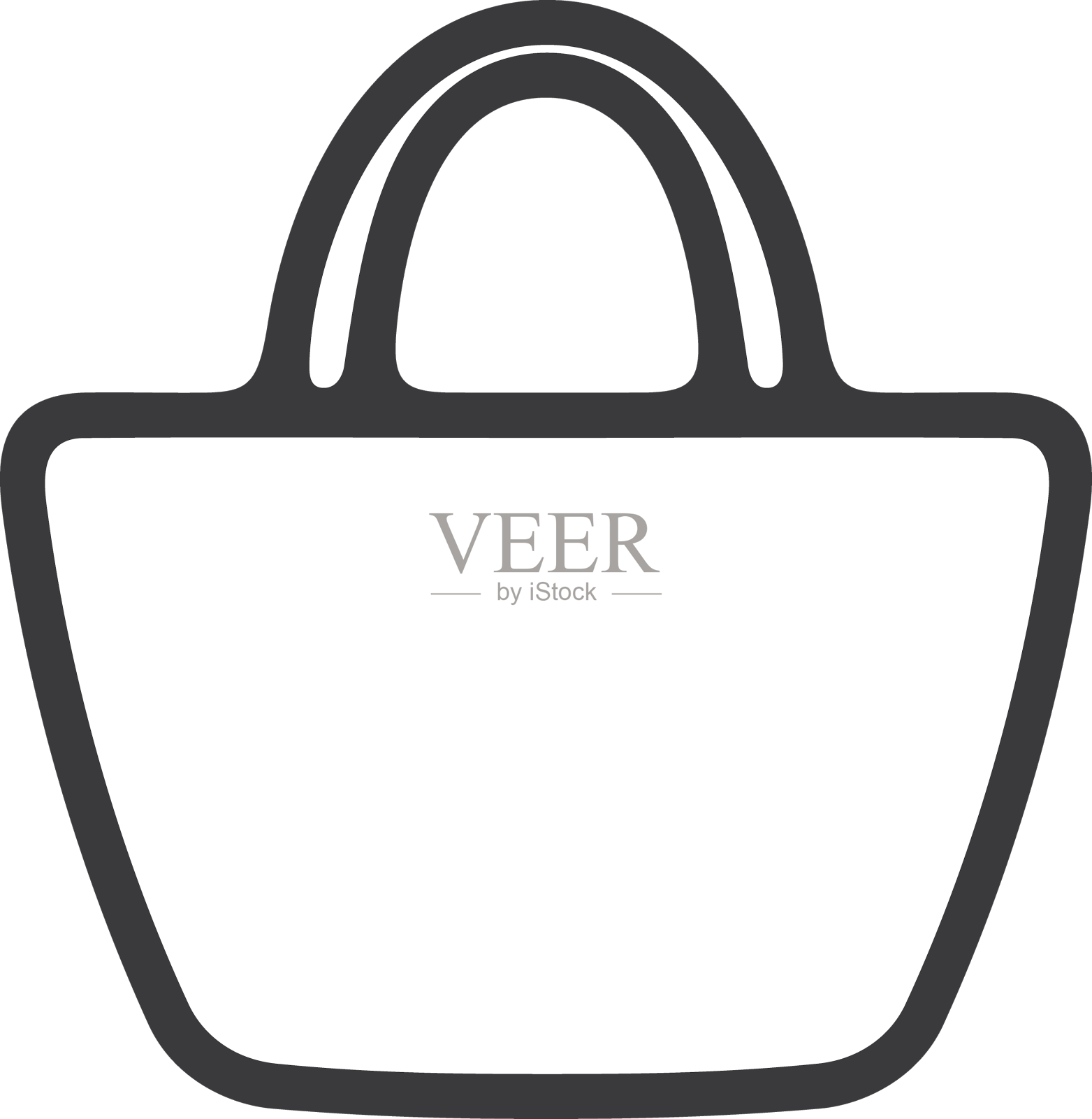 手提包线图标的背景设计元素图片