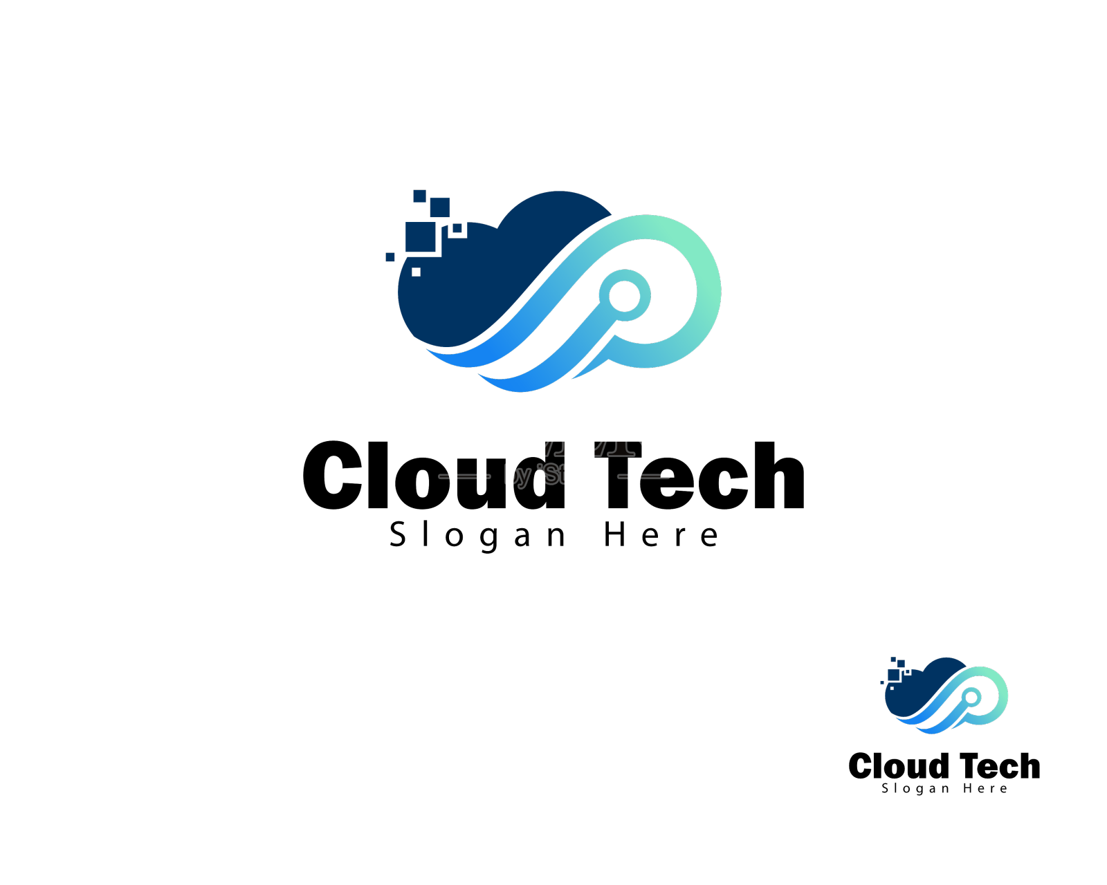 云科技标志创意设计理念现代设计元素图片