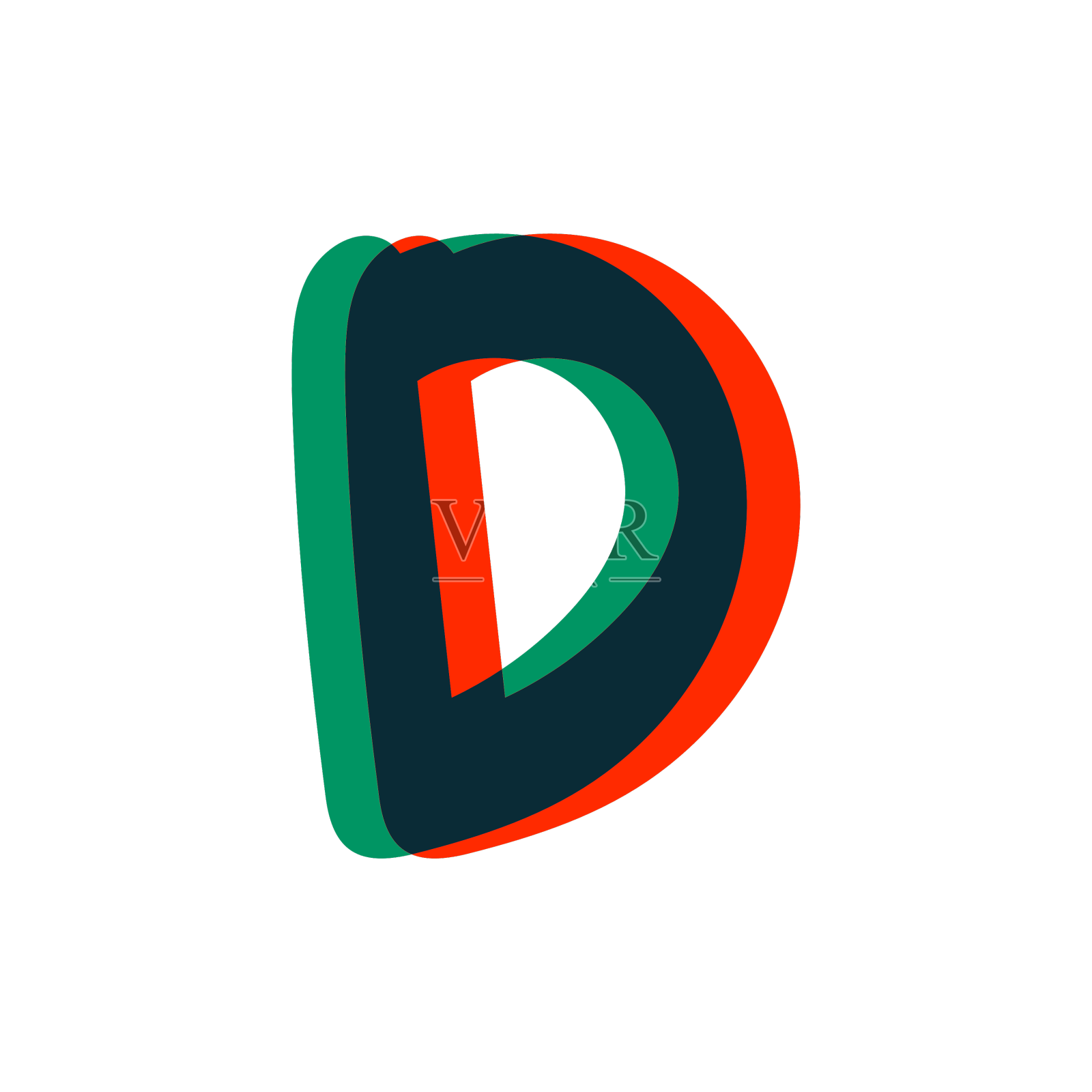 具有立体效果的字母标志设计元素图片