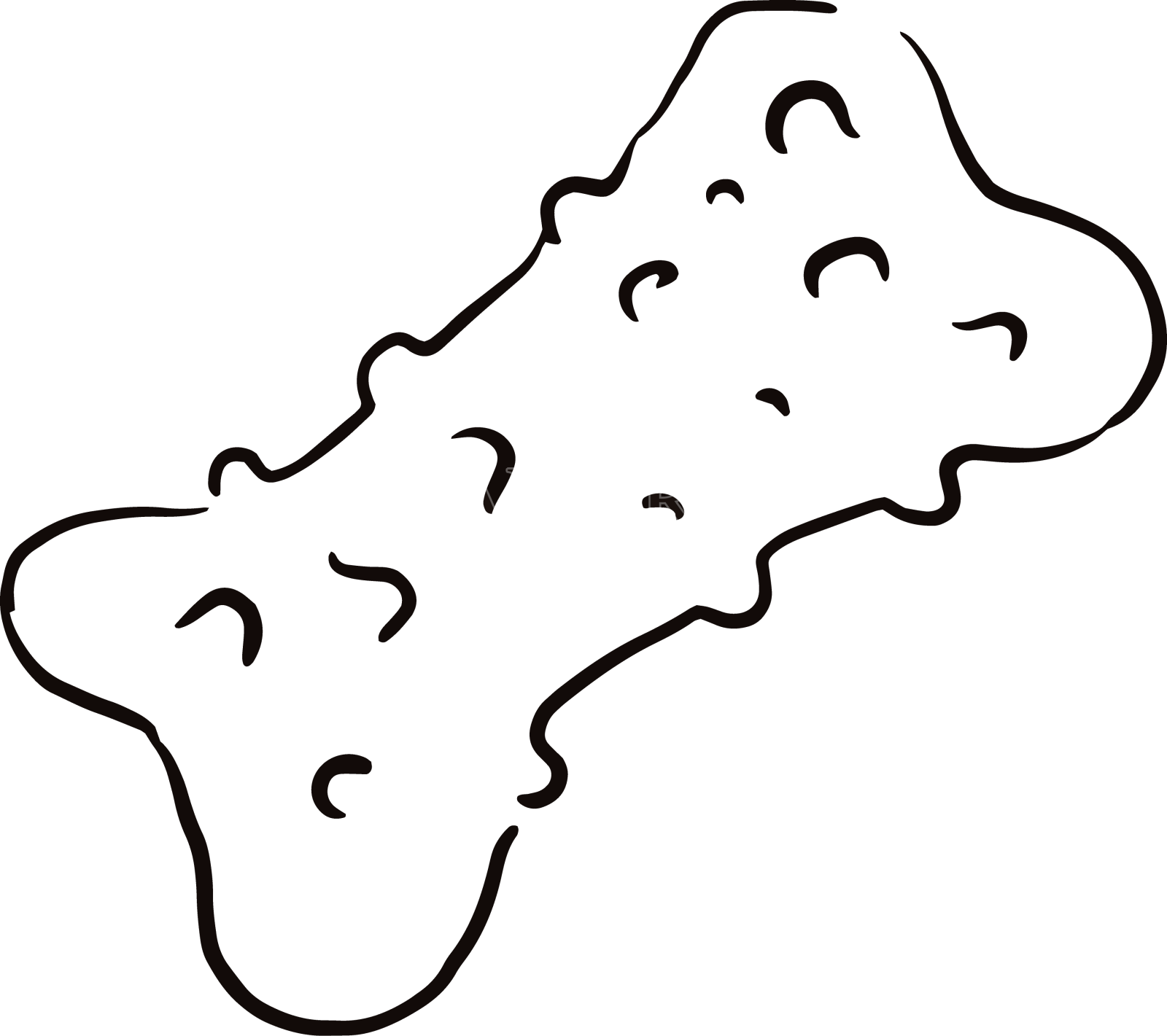 小骨头狗啃玩具涂鸦设计元素图片