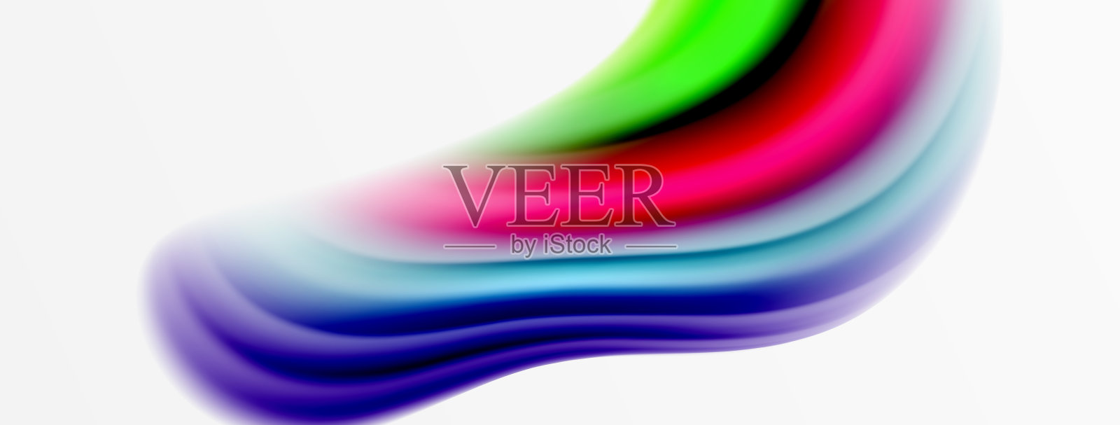 彩虹色丝绸模糊波浪线的背景上插画图片素材