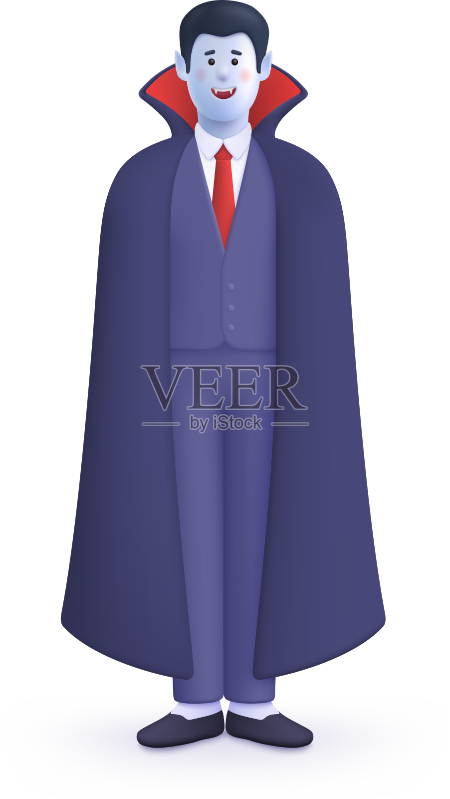 吸血鬼或德古拉角色穿着戏服设计元素图片