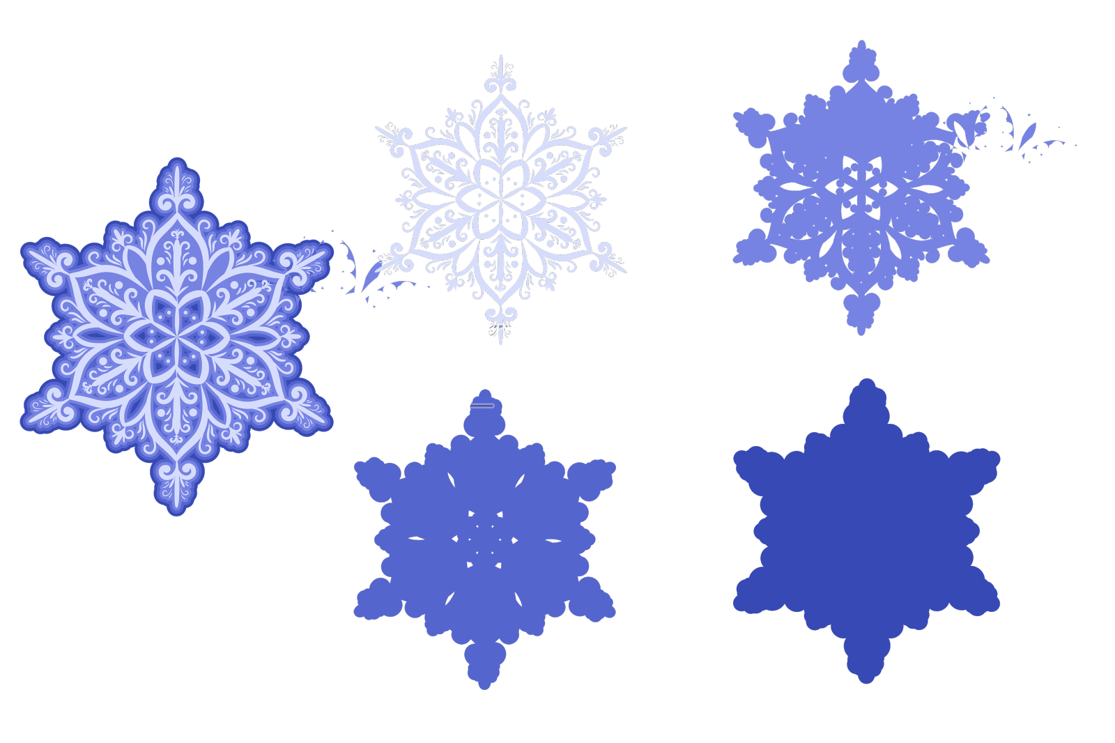 镂空圣诞多层雪花为设计元素图片