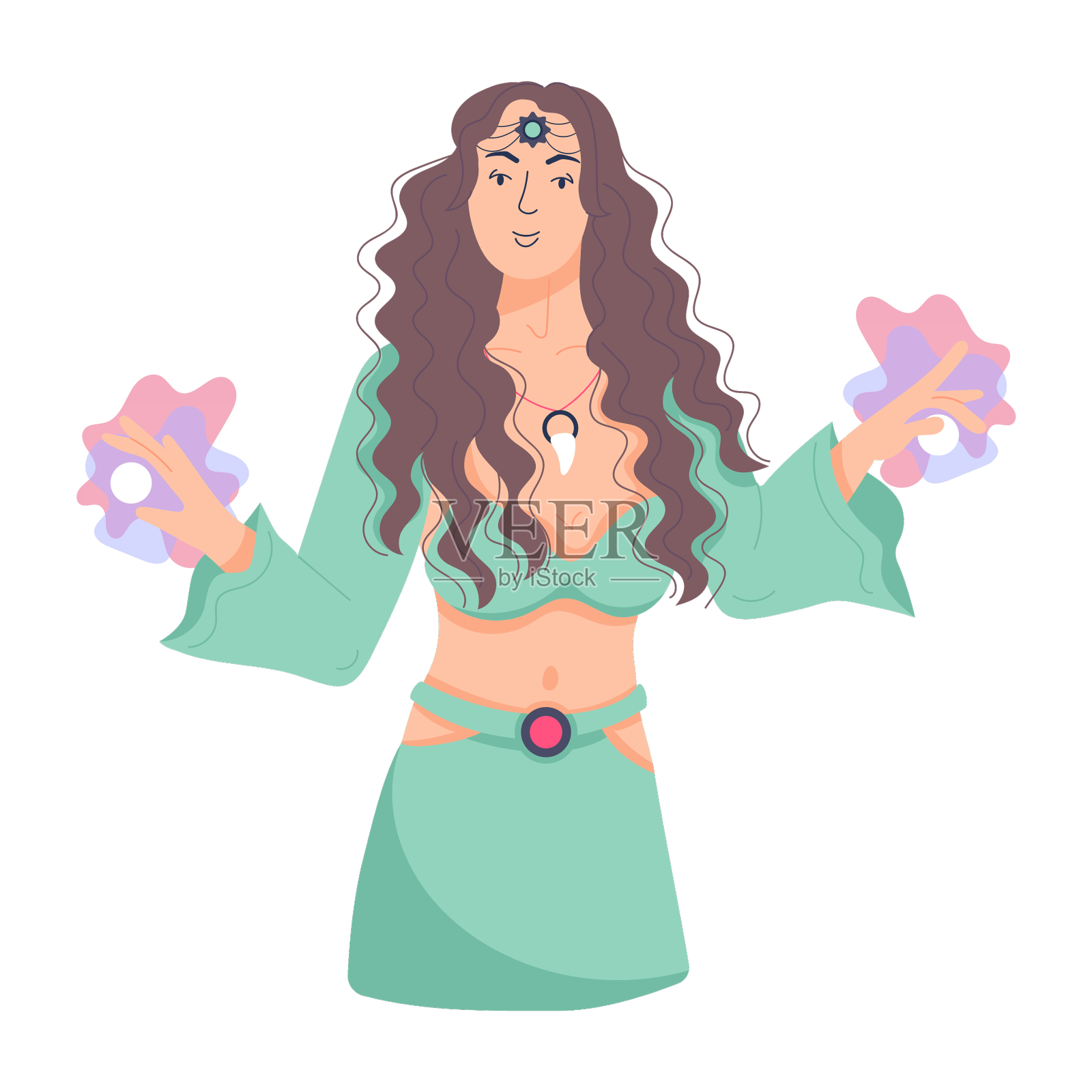 女魔法师设计元素图片