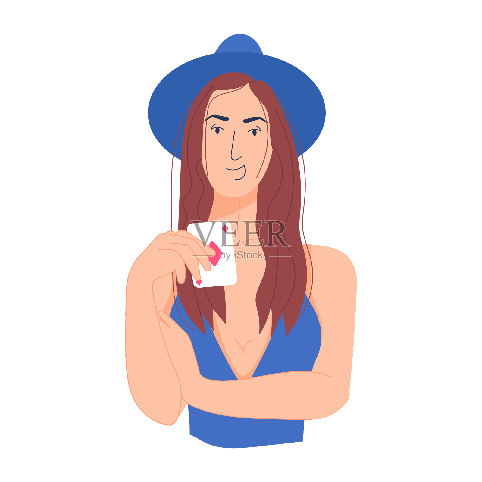 幸运的女人设计元素图片