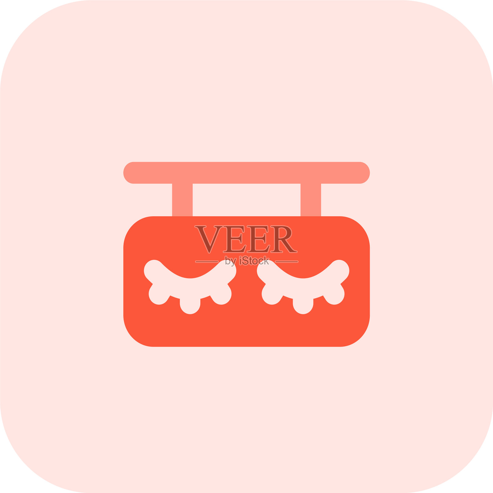 睫毛标识作为美容院的招牌插画图片素材