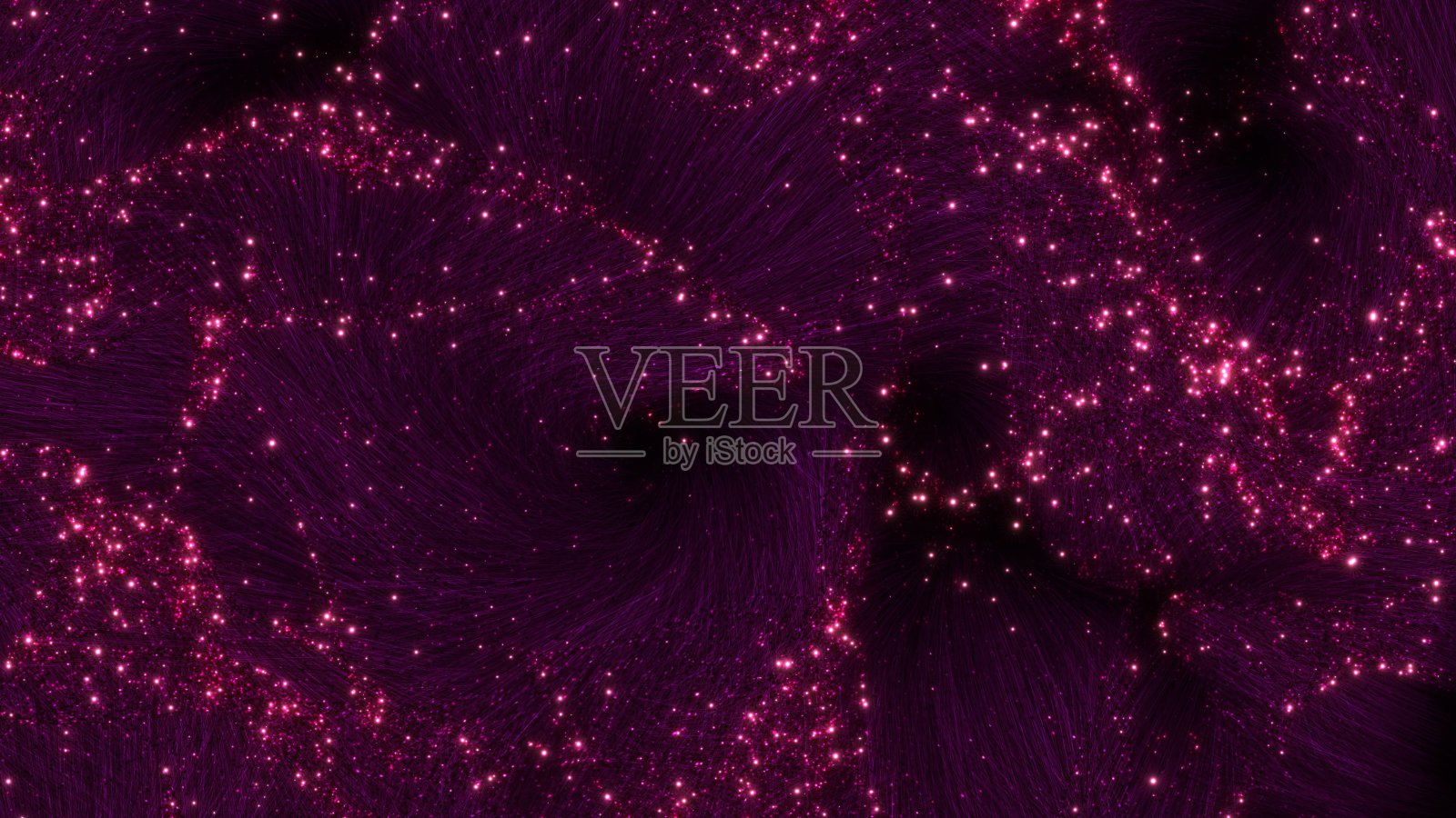 魔术抽象紫色光纤粒子着陆页面横幅背景。照片摄影图片