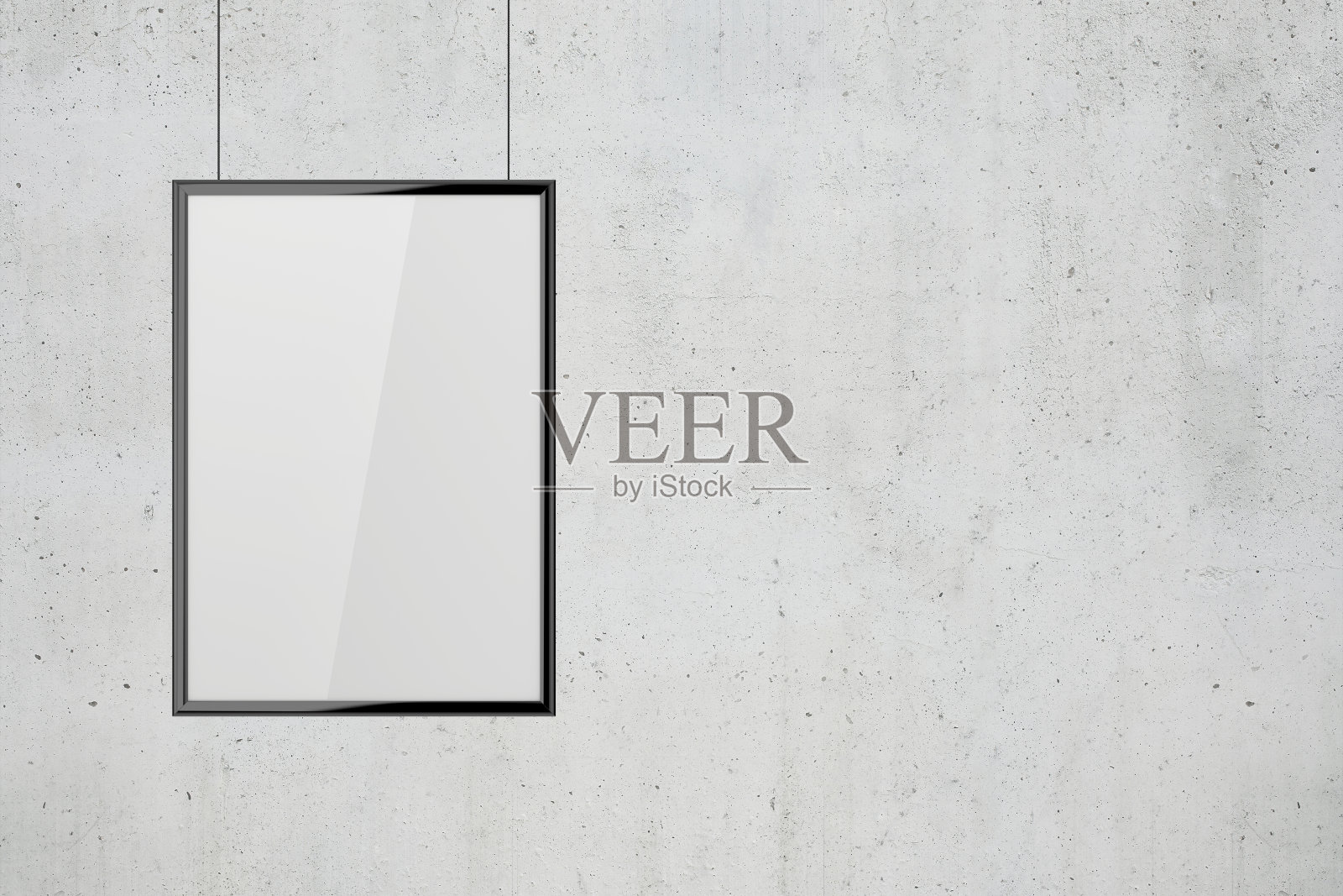 前海报框架上的水泥混凝土背景3D渲染照片摄影图片