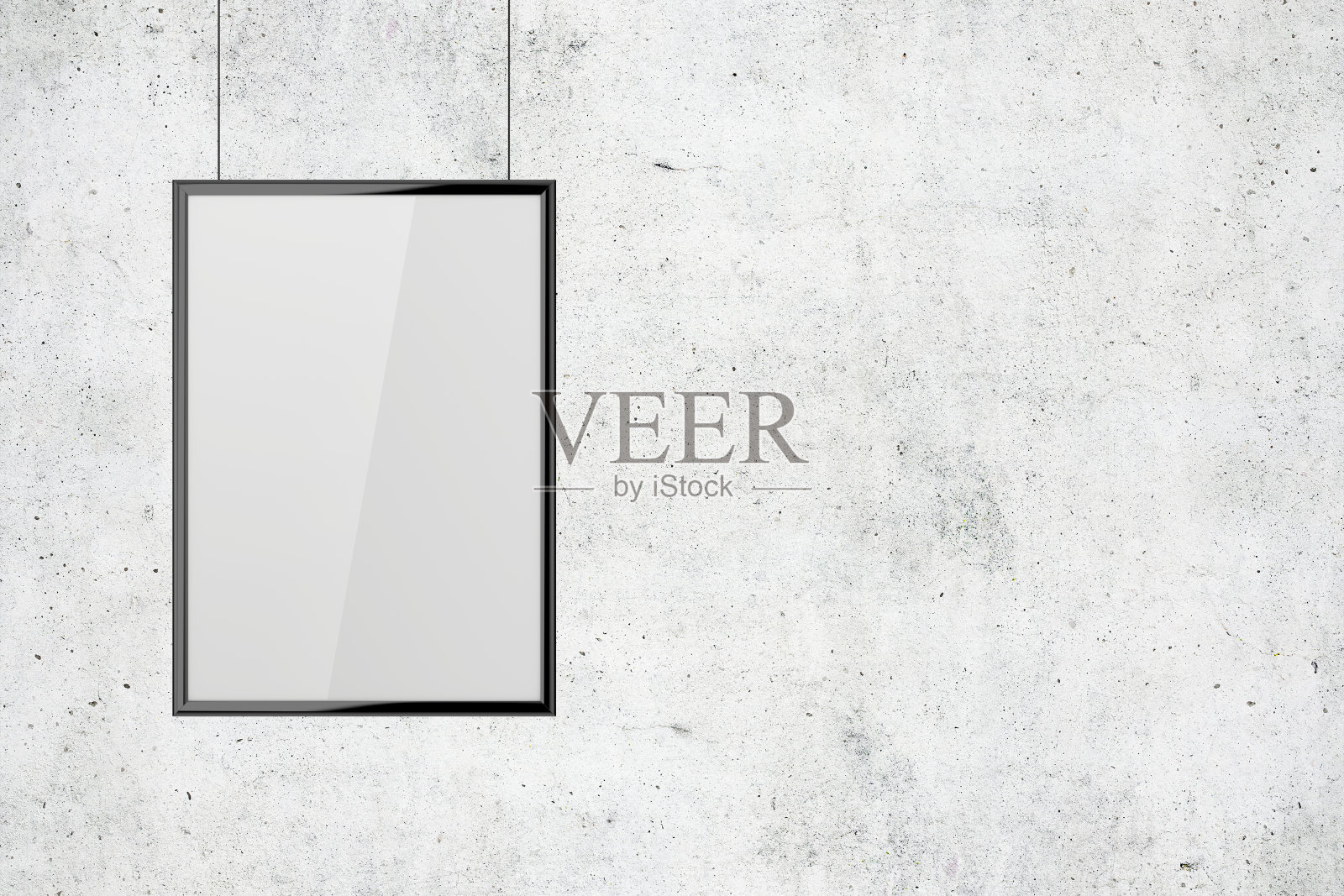 前海报框架上的水泥混凝土背景3D渲染照片摄影图片